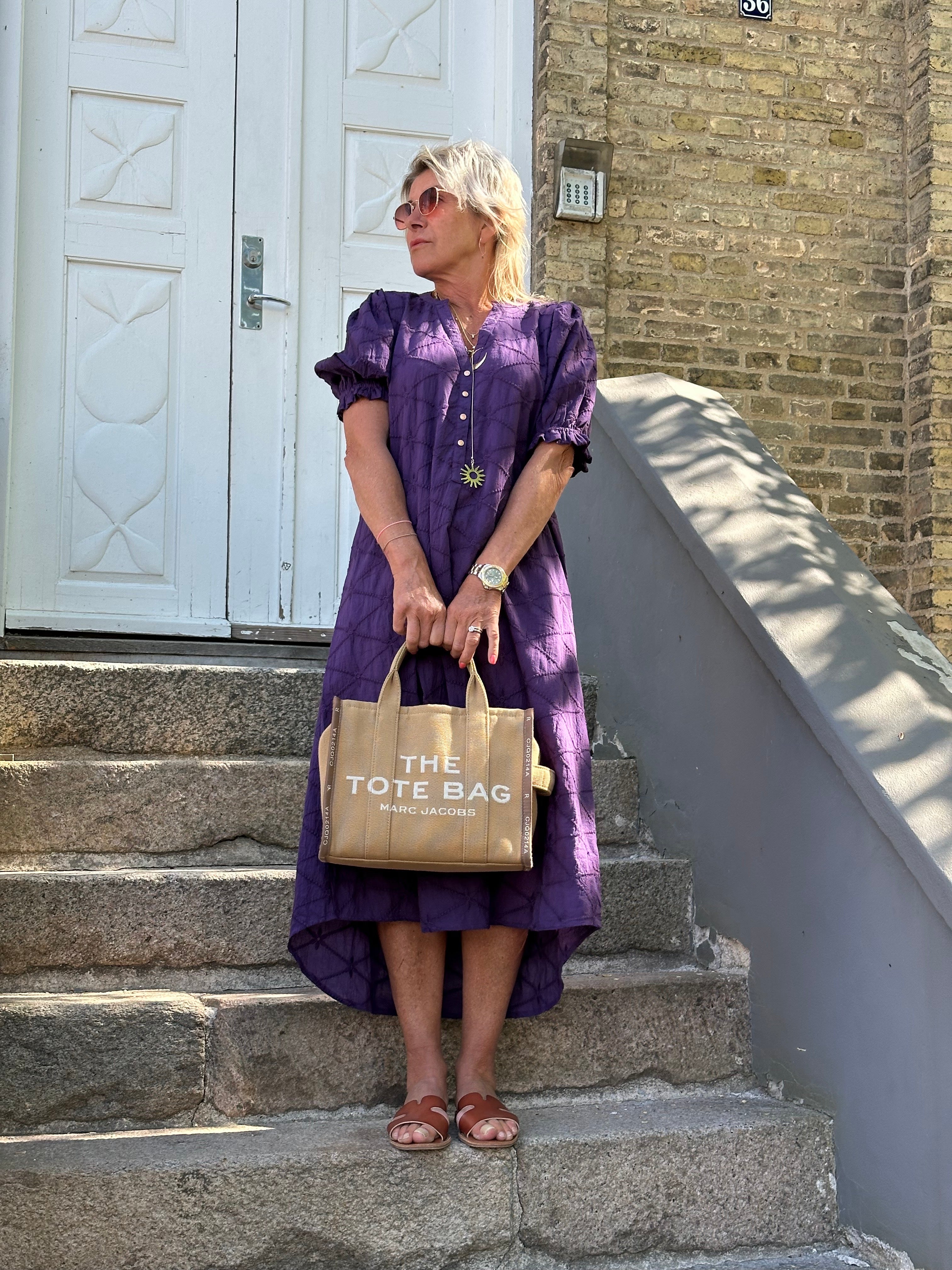 Gaspar 2601736 Tunø dress broderi anglaise purple