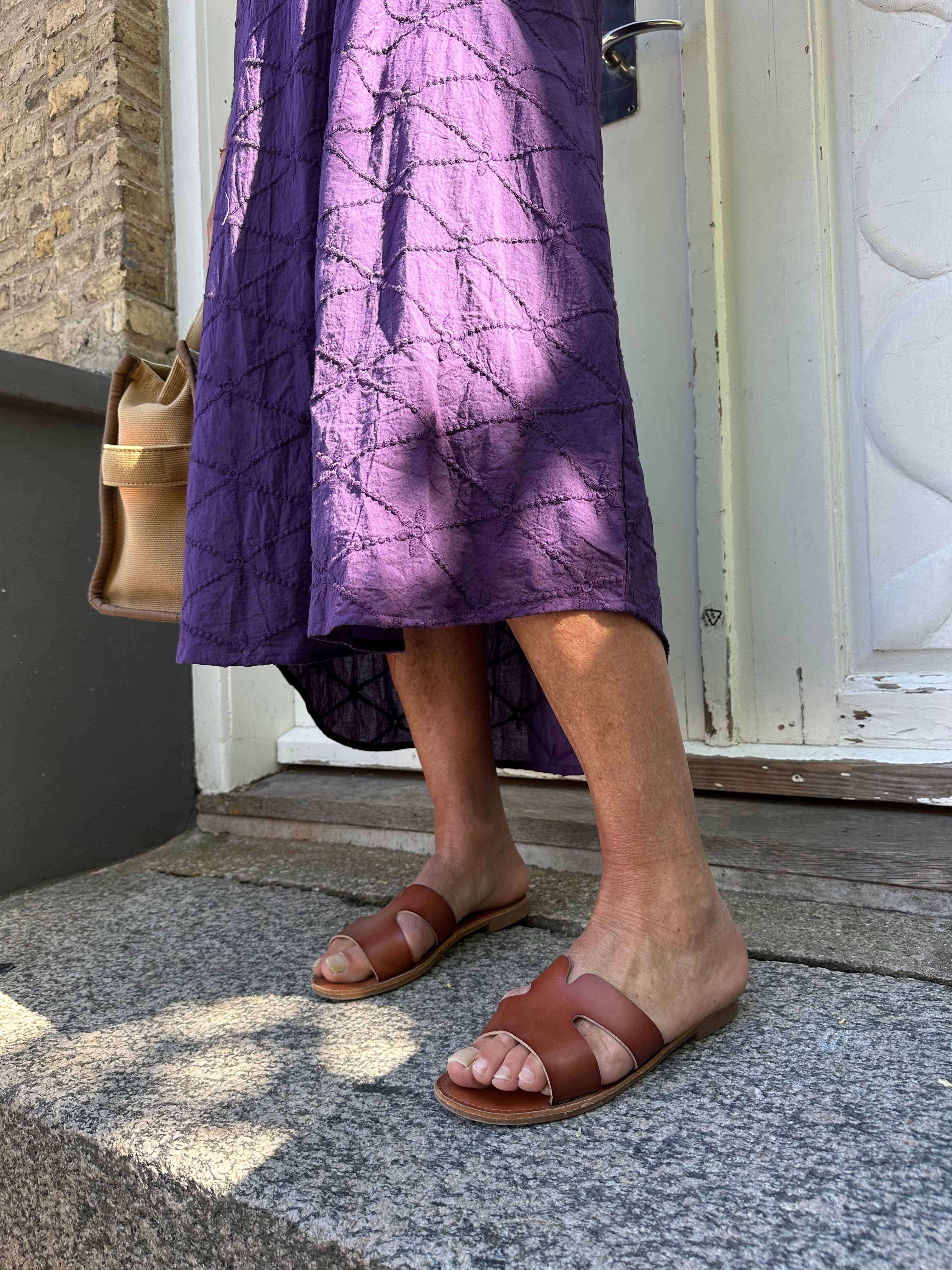 Gaspar 2601736 Tunø dress broderi anglaise purple