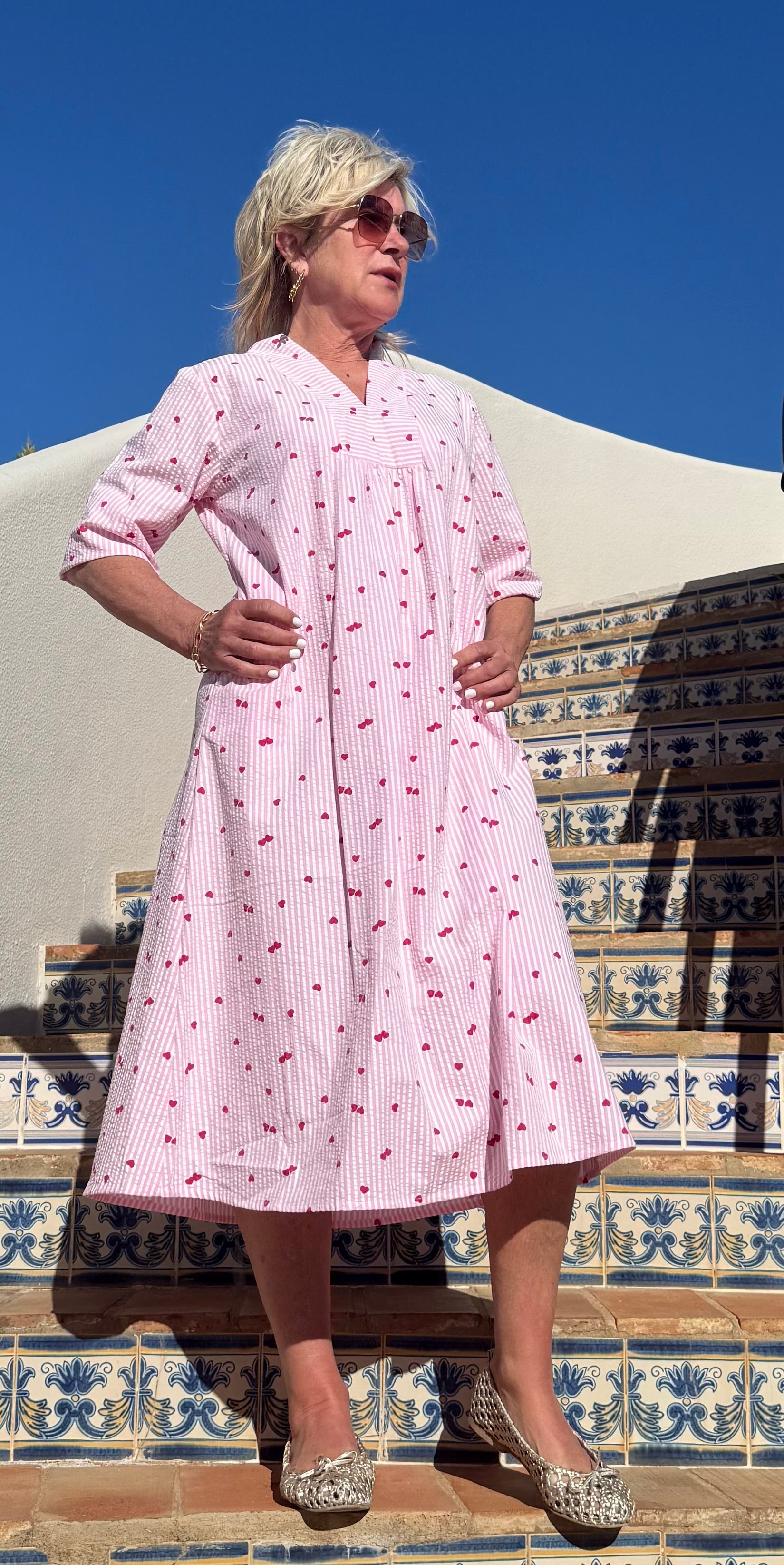 Gaspar 2601752 Java dress heart rose
