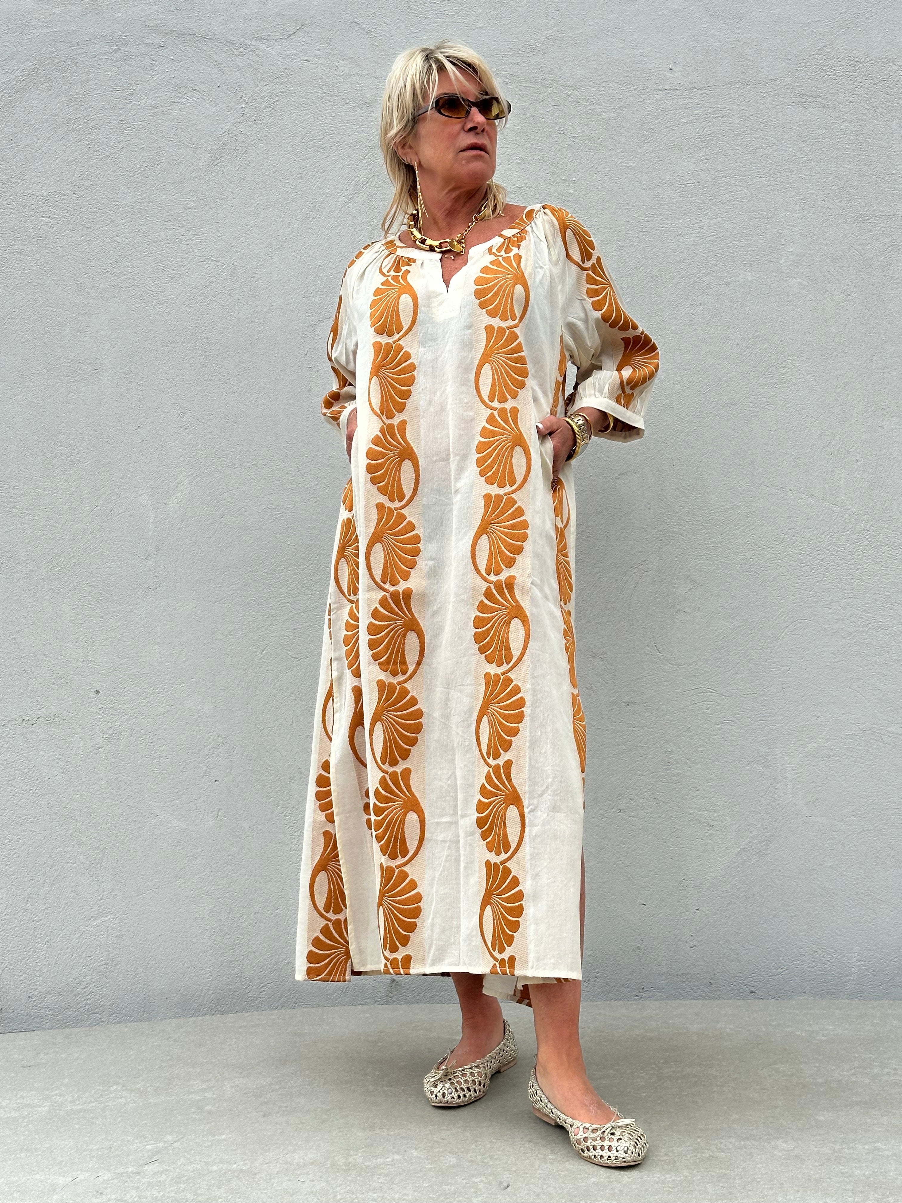 Gaspar 2601756 Athen dress off white