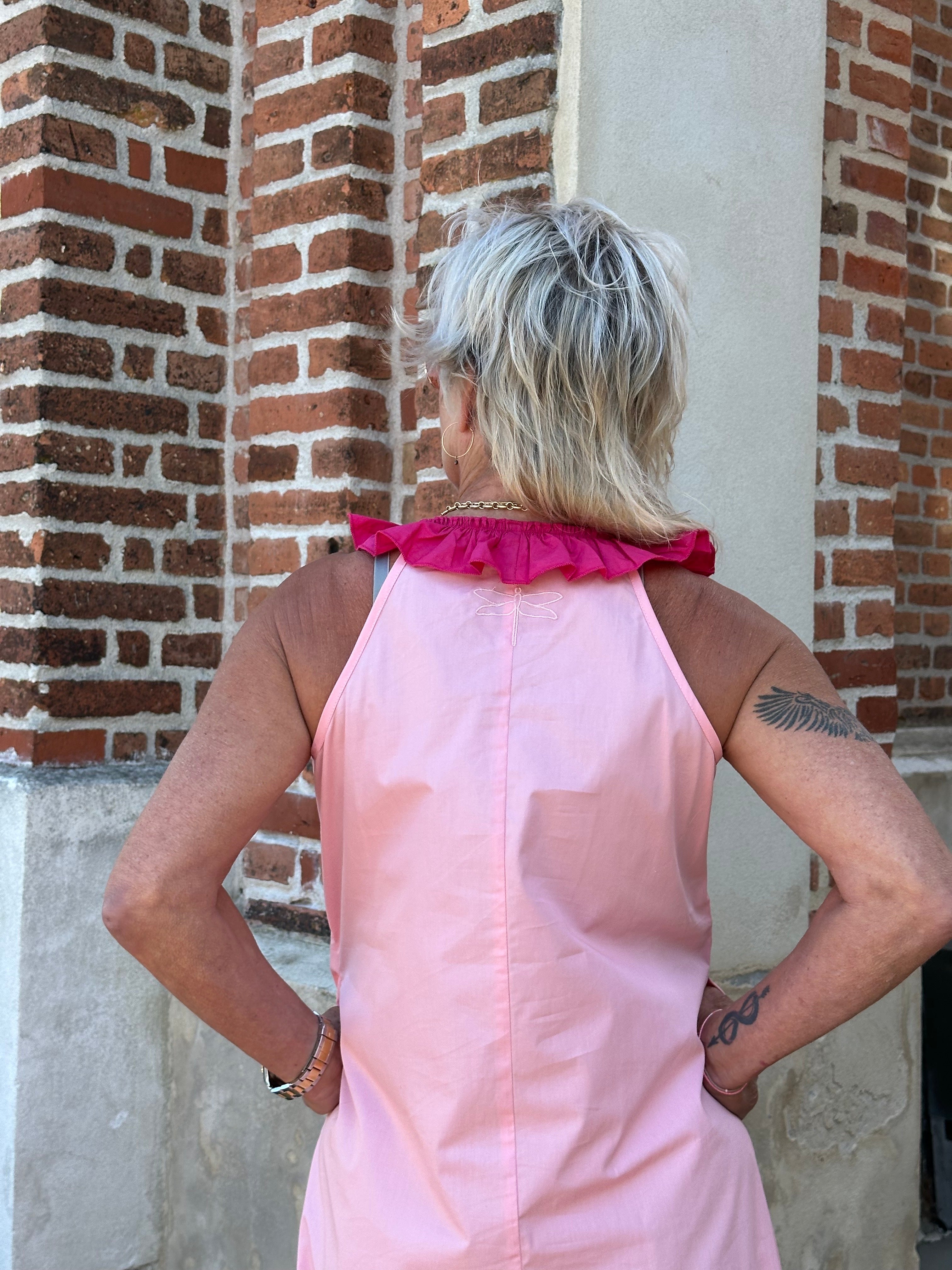 Gaspar 2601788 Genova summer dress rose