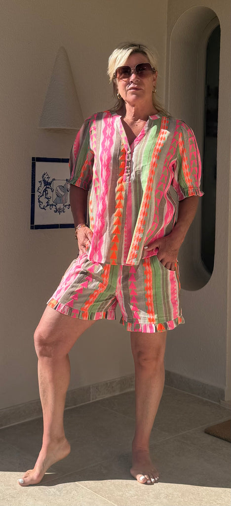 Gaspar 2601950 Honolulu shorts jacquard rose