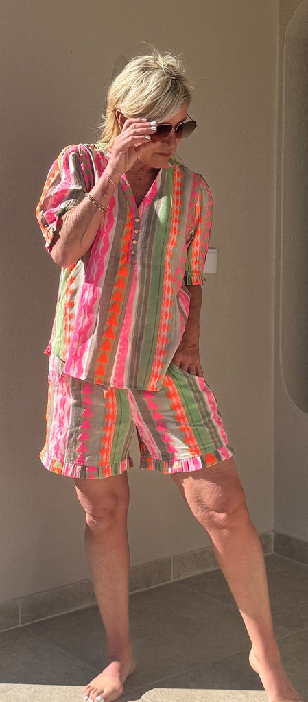 Gaspar 2601950 Honolulu shorts jacquard rose