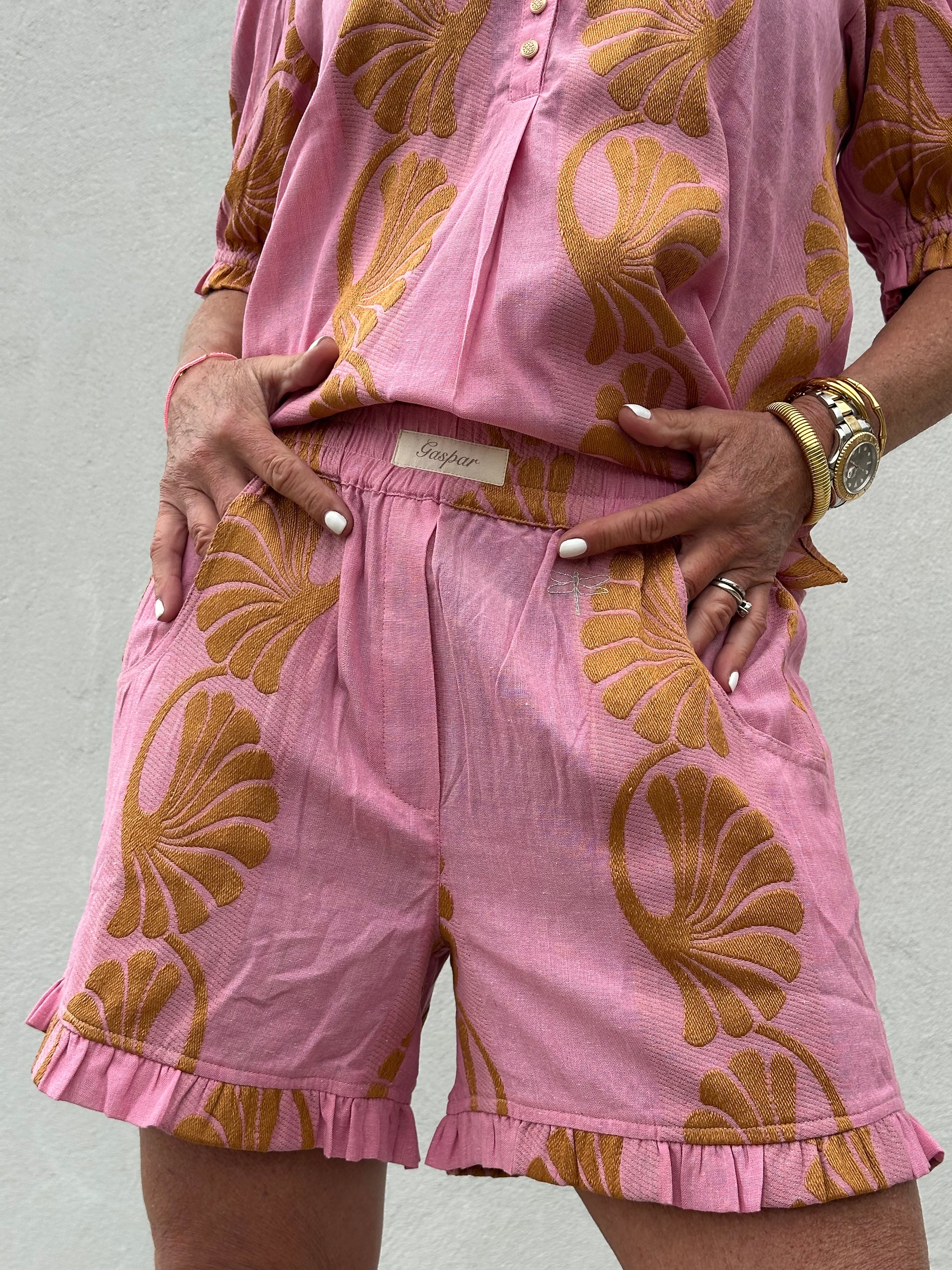 Gaspar 2601951 Honolulu shorts jacquard rose