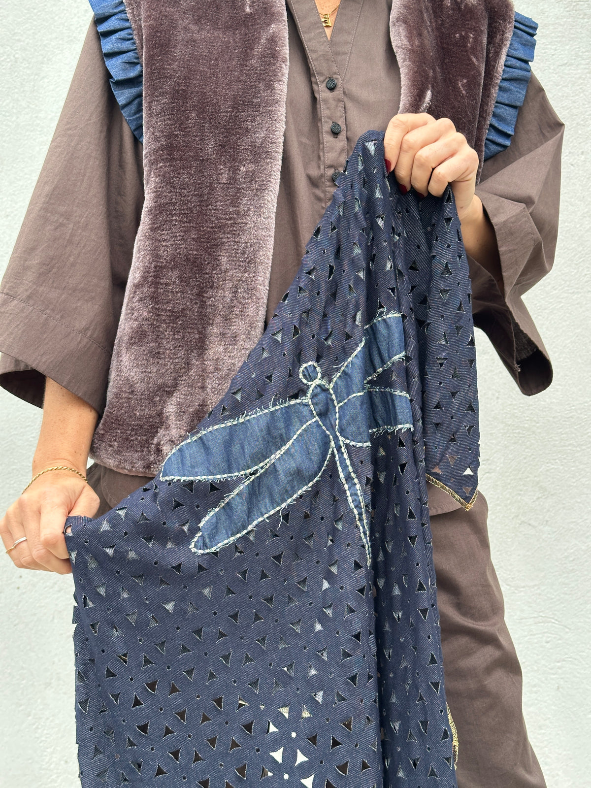 Gaspar 2607101 Rome scarf logo blue