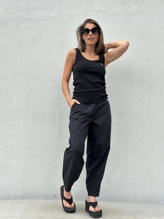 Gaspar 2607300 Osaka rib tanktop black
