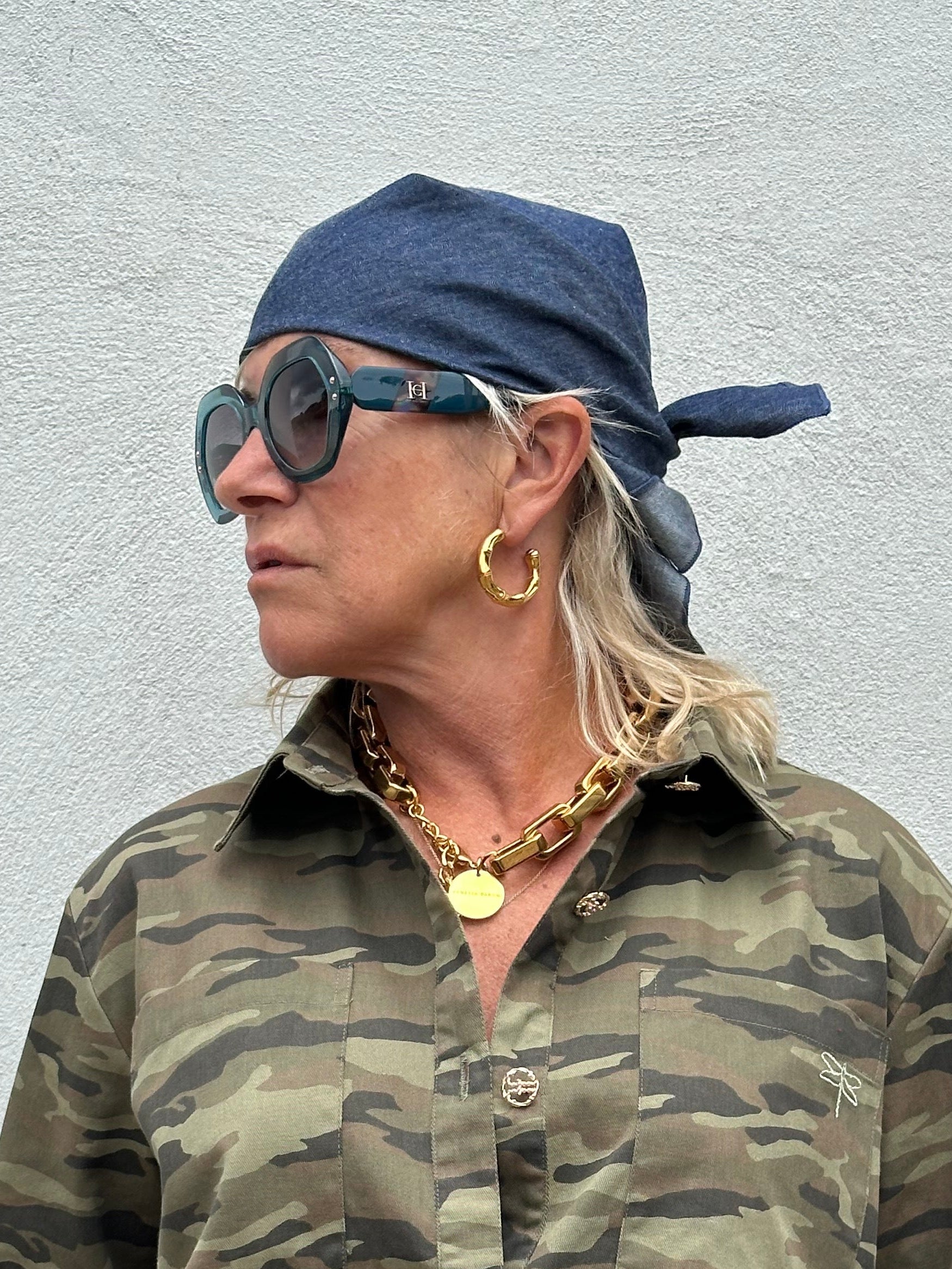 Gaspar 2607100 Roma scarf denim