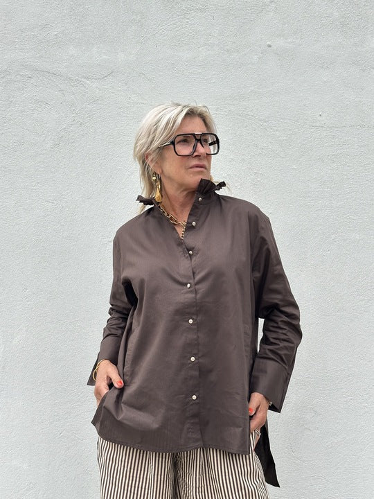 Gaspar 2607307 Siena shirt chocolate