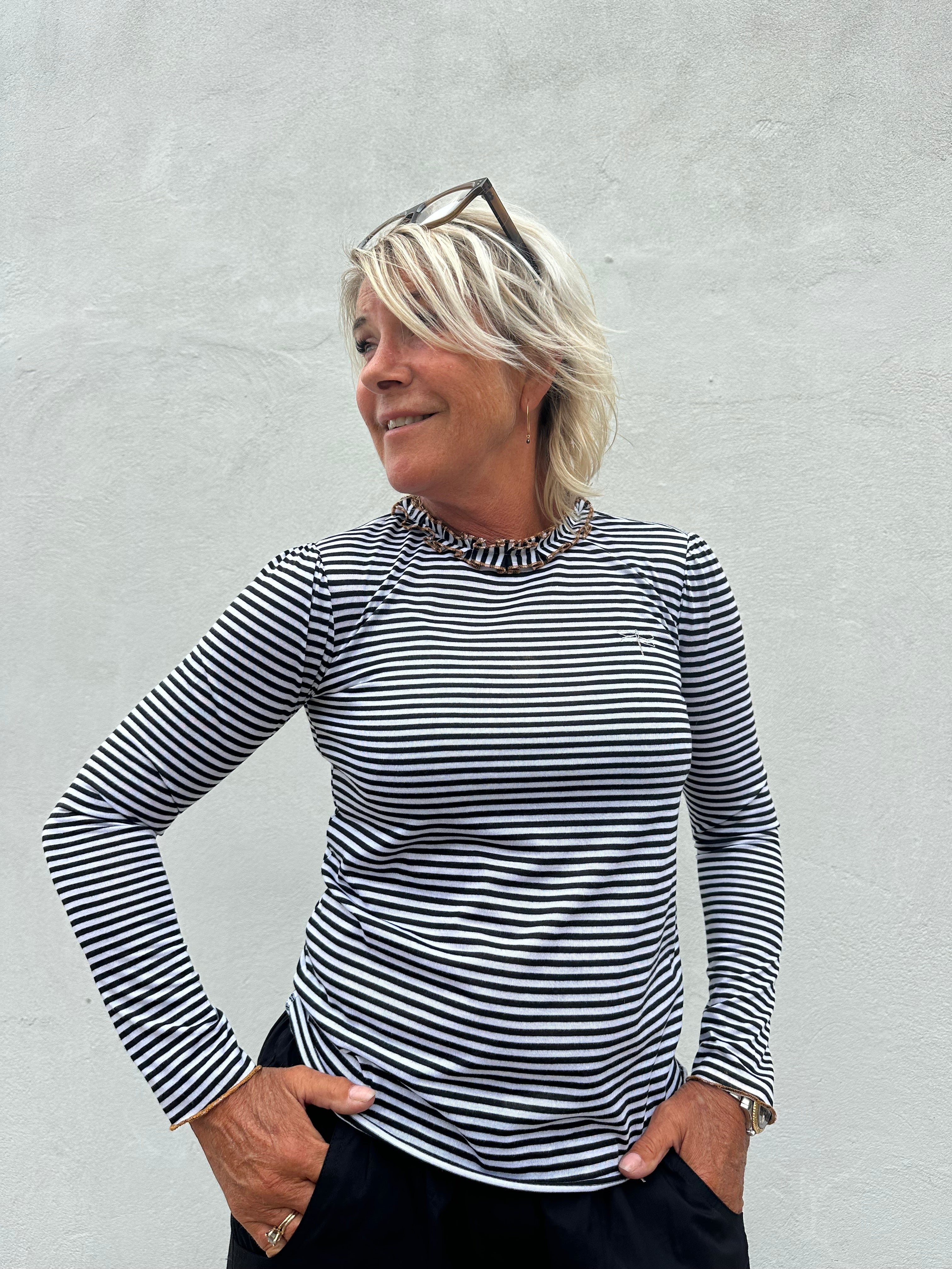 Gaspar 2607320 Fresno blouse stripe black
