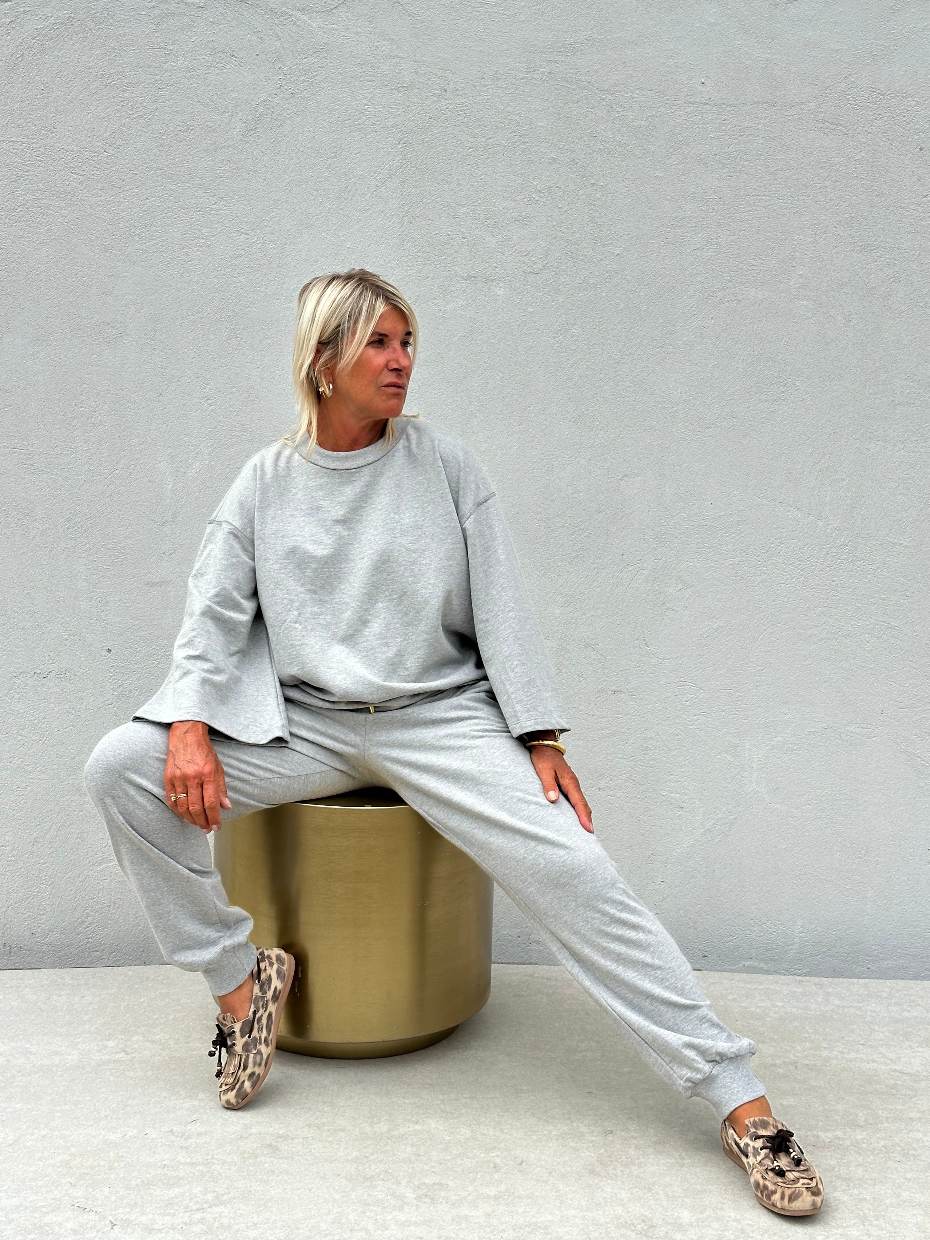 Gaspar 2607331 Charlotta LS sweat grey melange