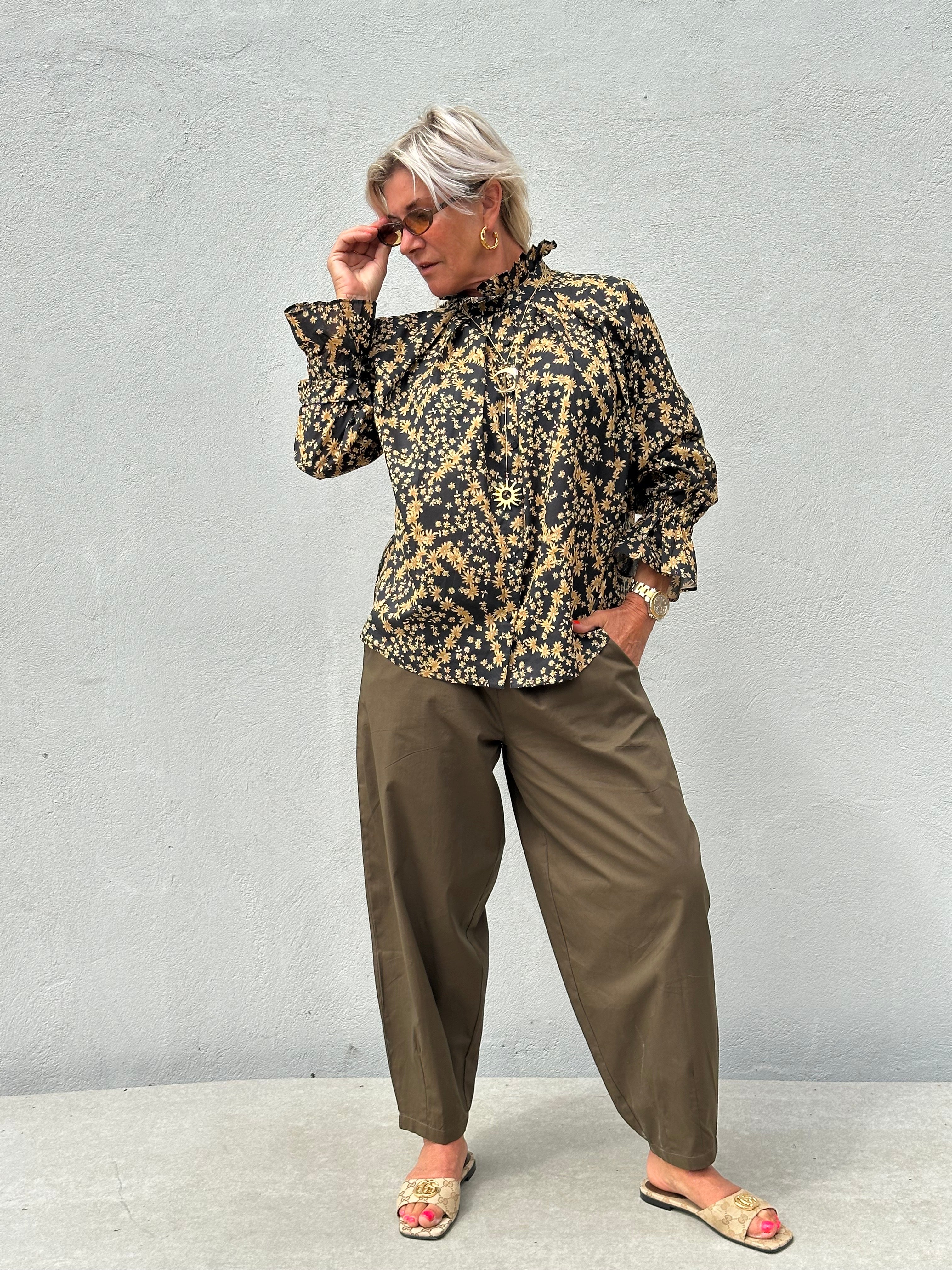 Gaspar 2607330 Himalaya shirt flower black