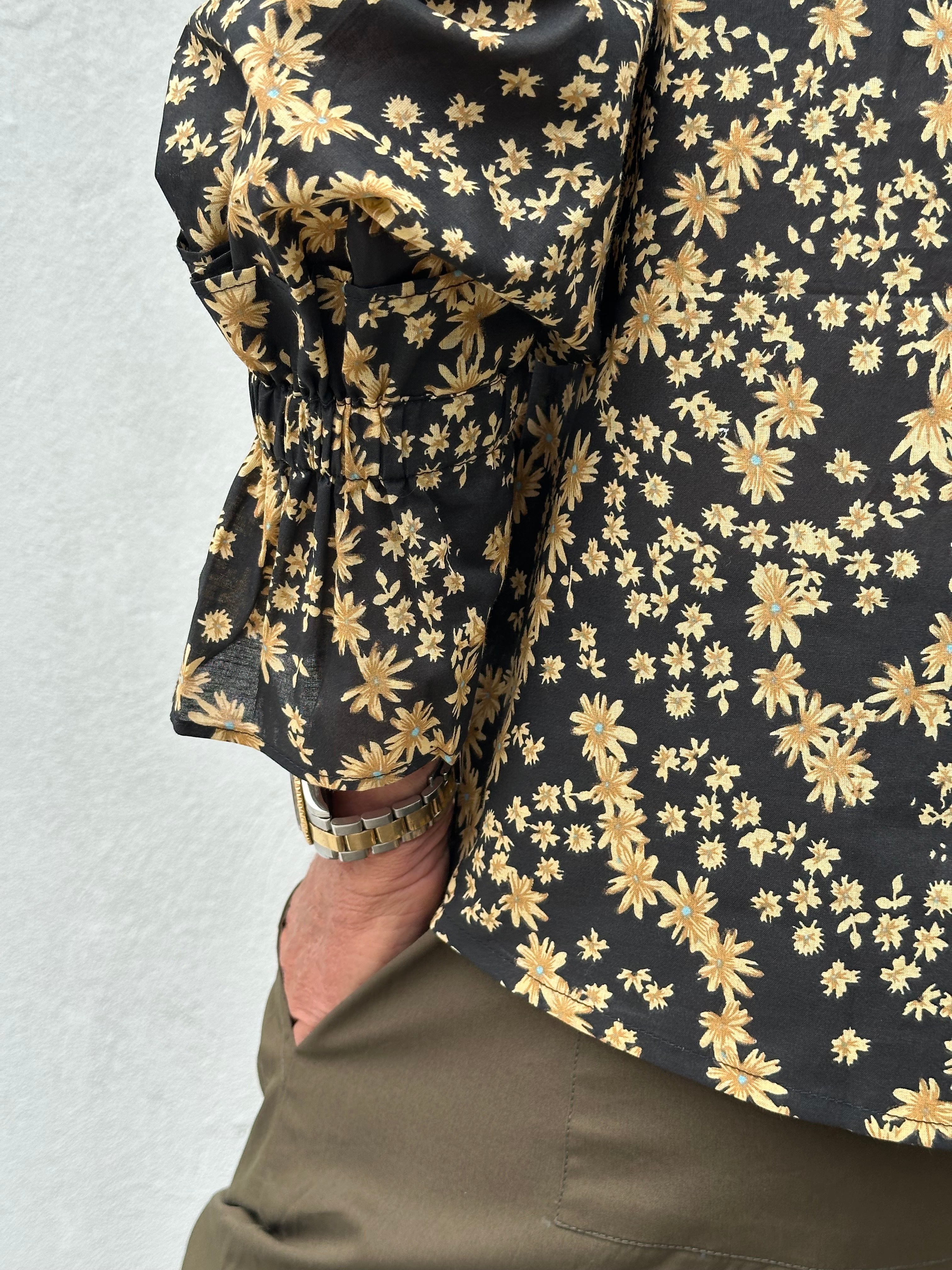 Gaspar 2607330 Himalaya shirt flower black