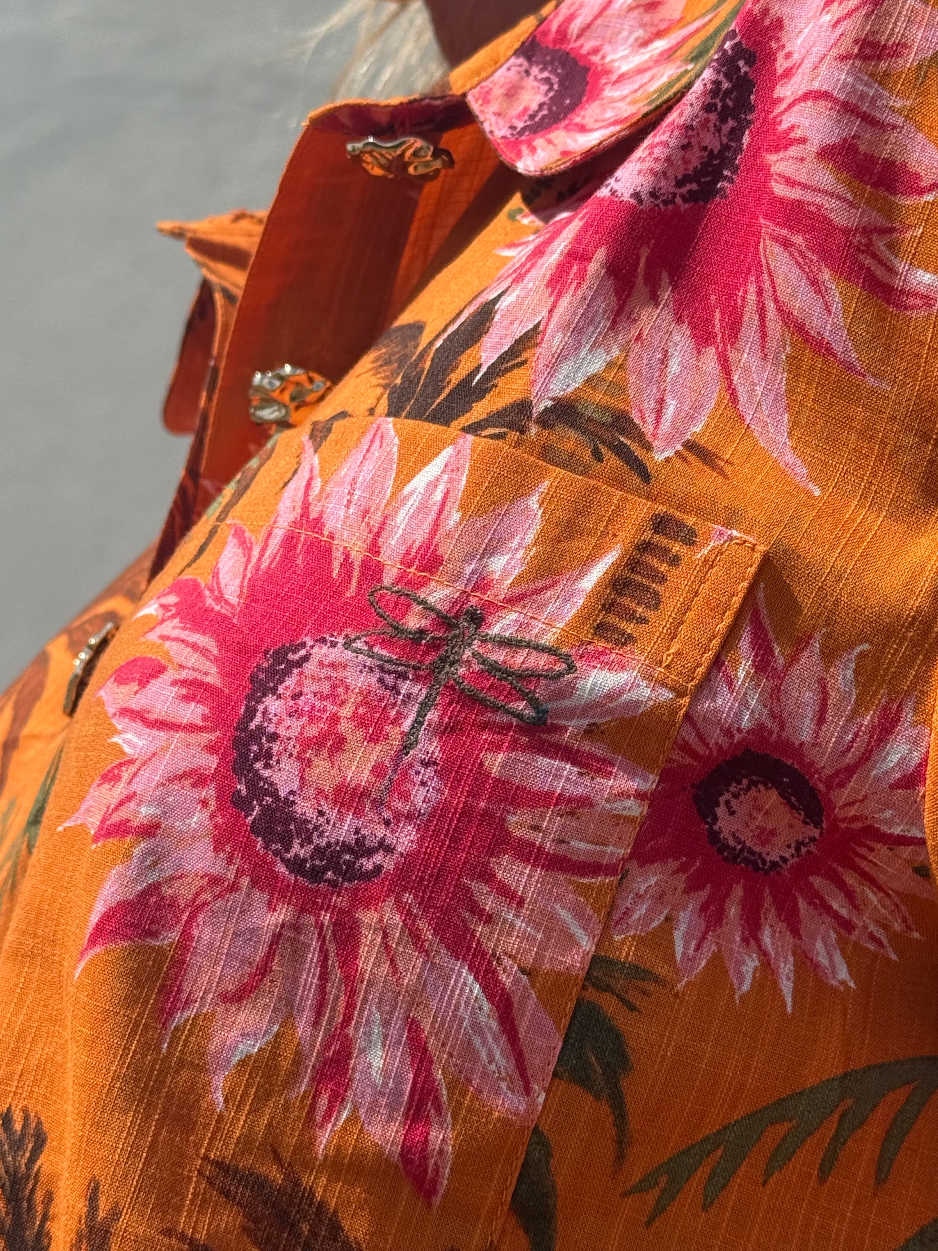 Gaspar 2607335 Porto blouse flower orange
