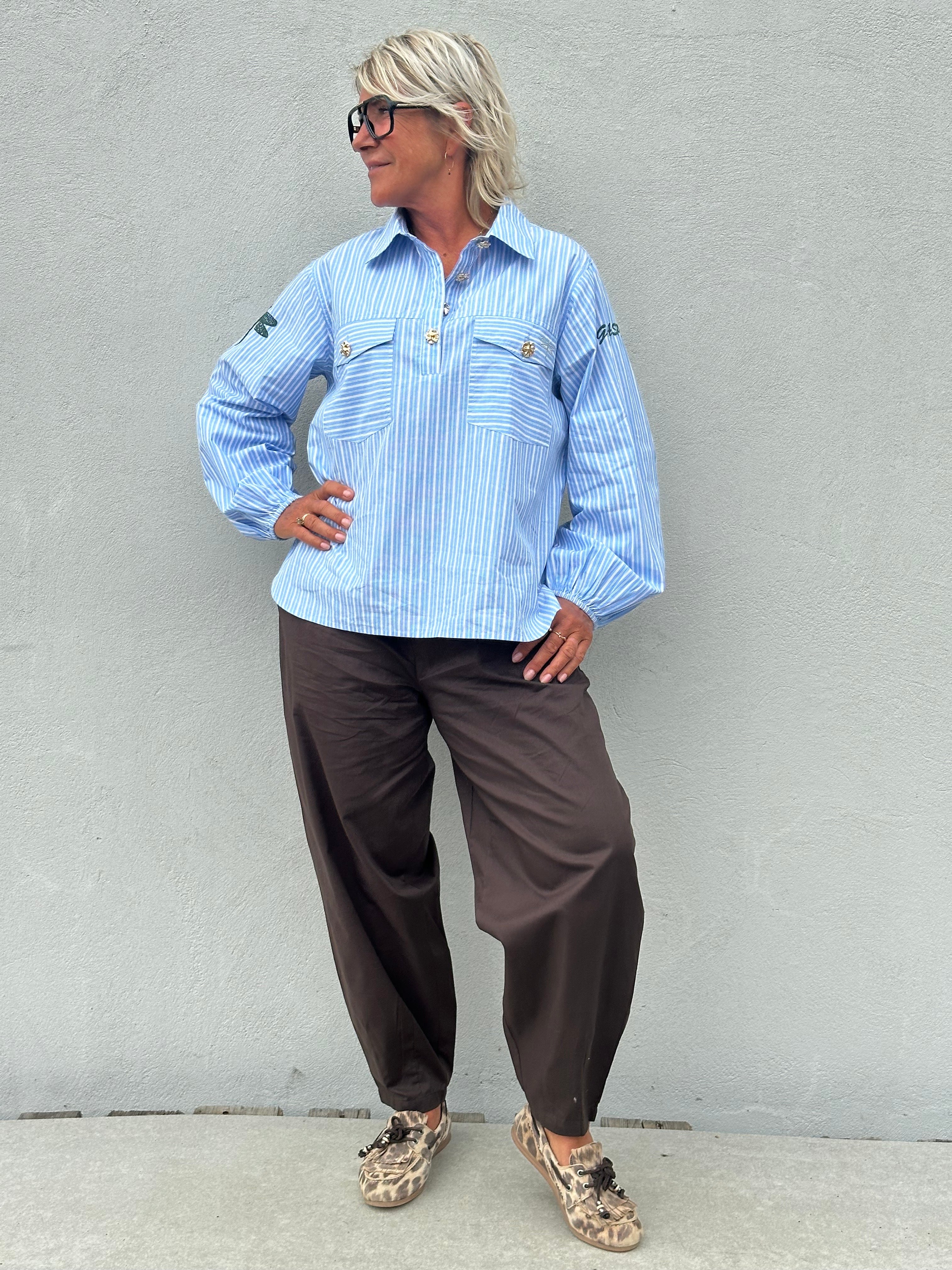 Gaspar 2607343 Aarhus shirt stripe light blue
