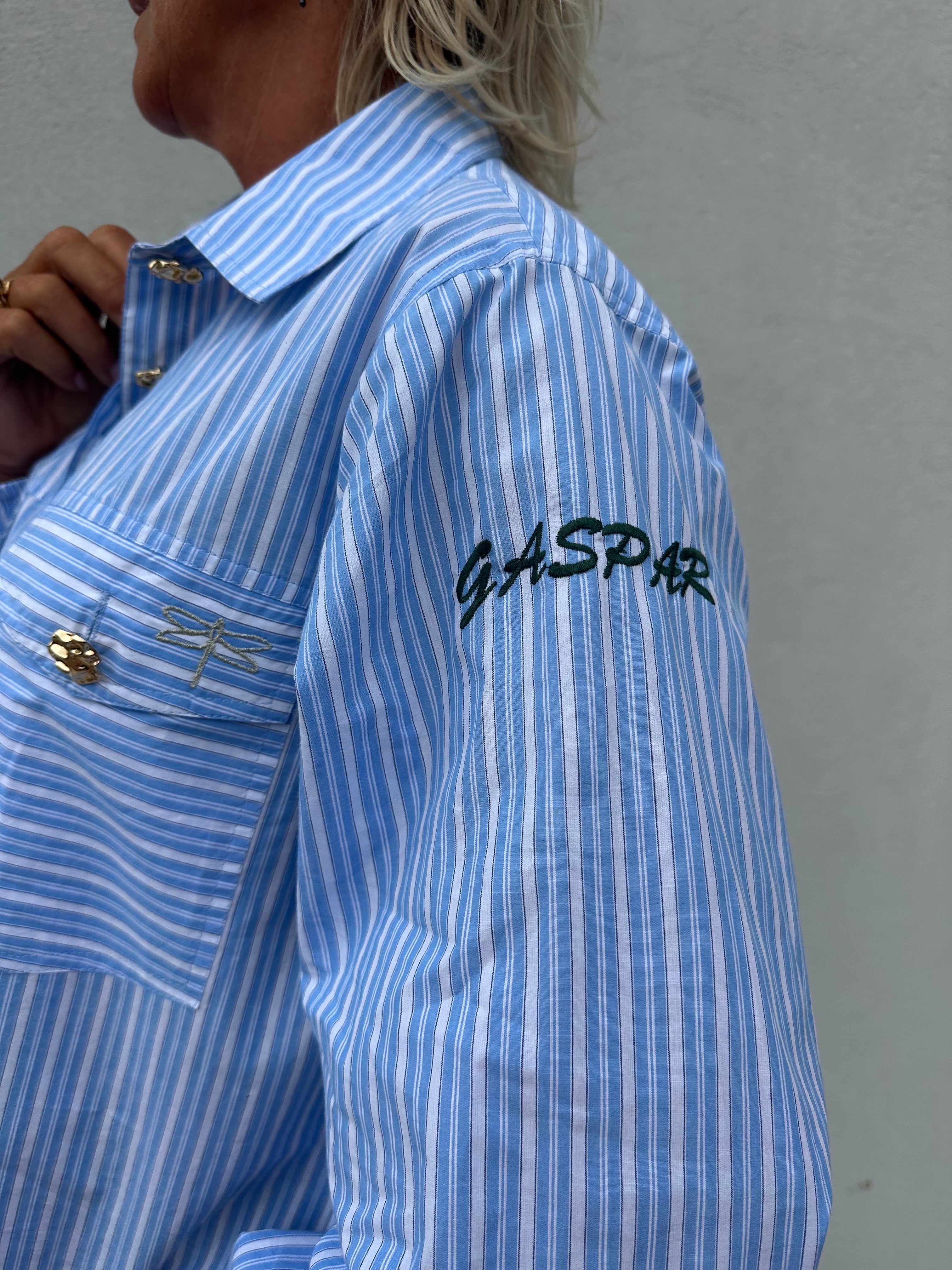 Gaspar 2607343 Aarhus shirt stripe light blue