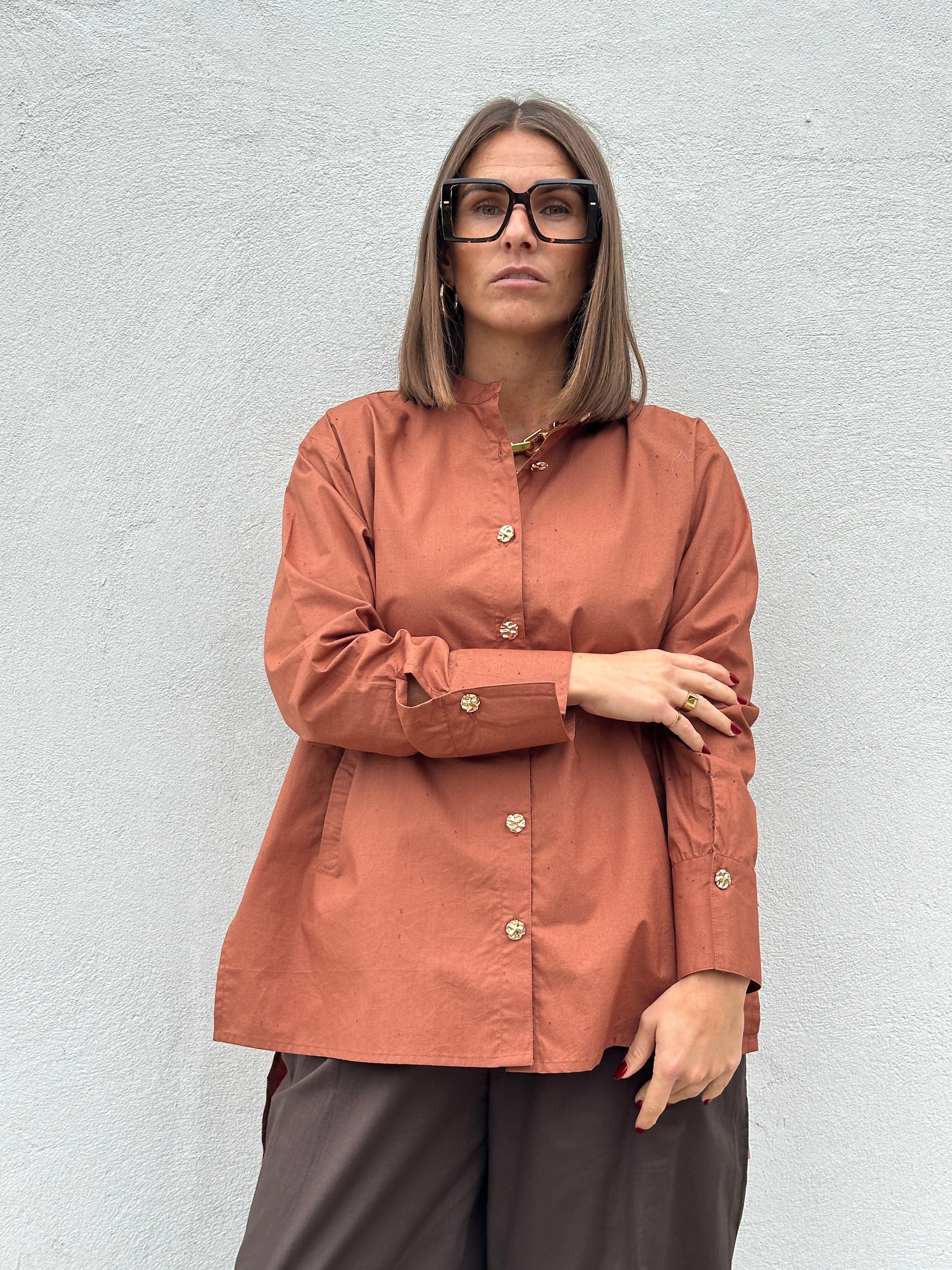 Gaspar 2607346 Goa shirt cinnamon