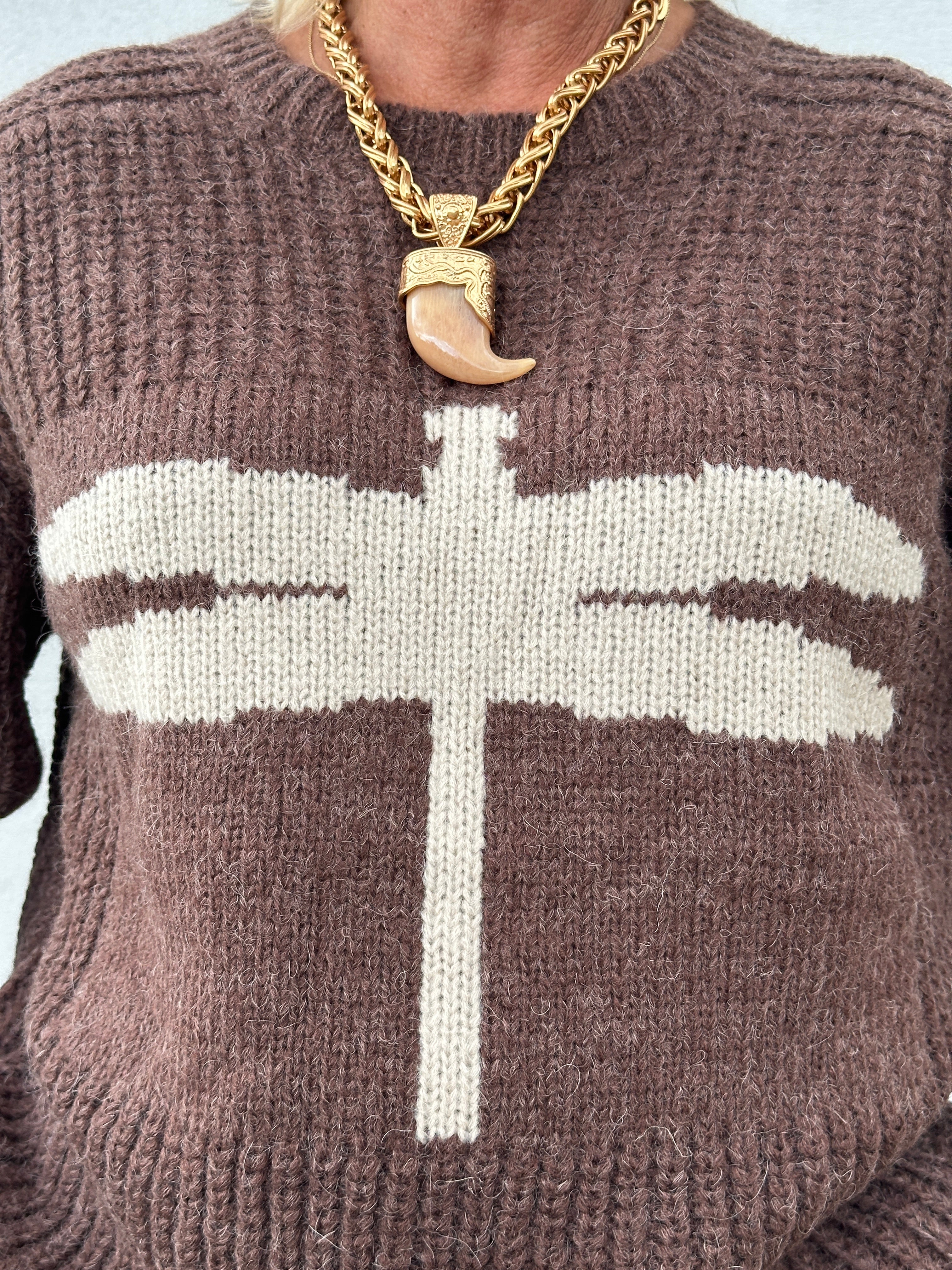 Gaspar 2607349 Pisa logo pullover brown