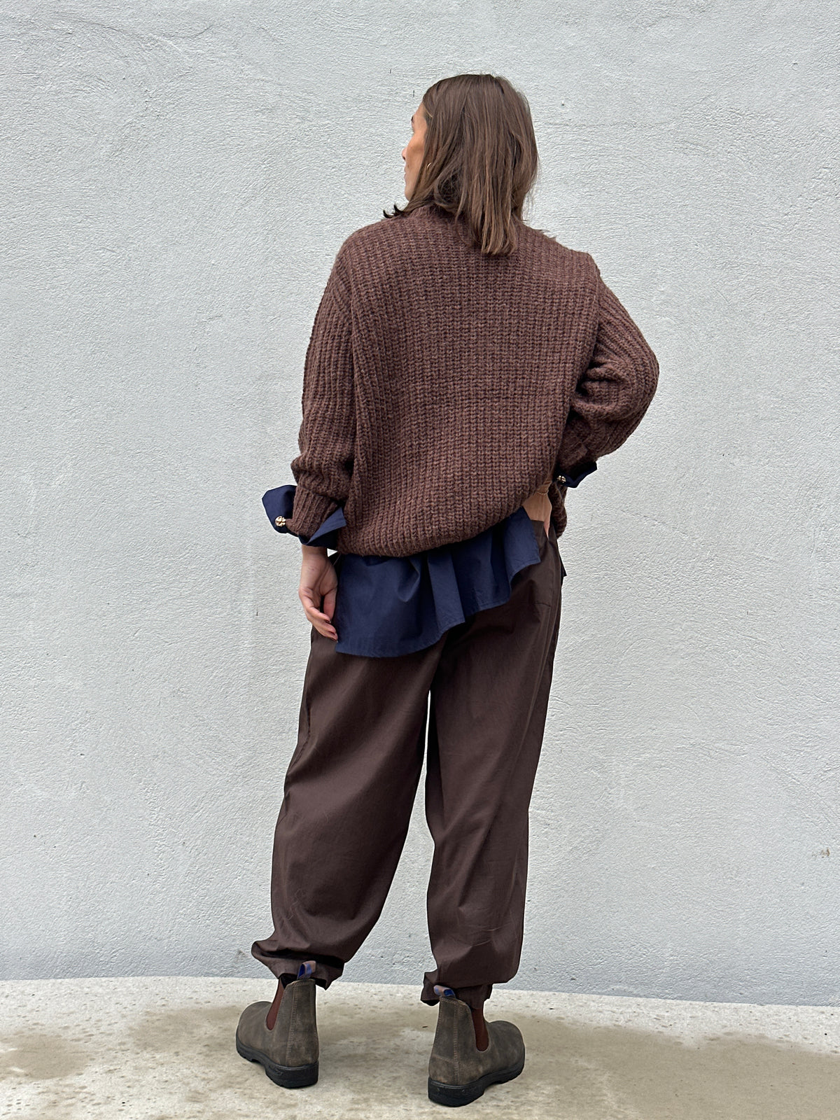 Gaspar 2607349 Pisa logo pullover brown