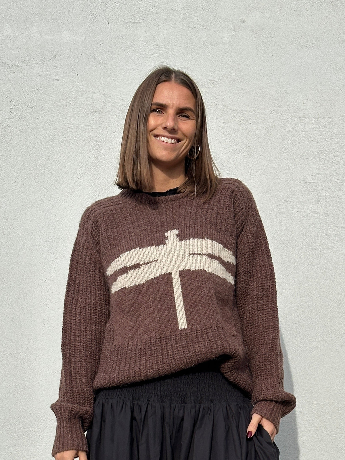 Gaspar 2607349 Pisa logo pullover brown