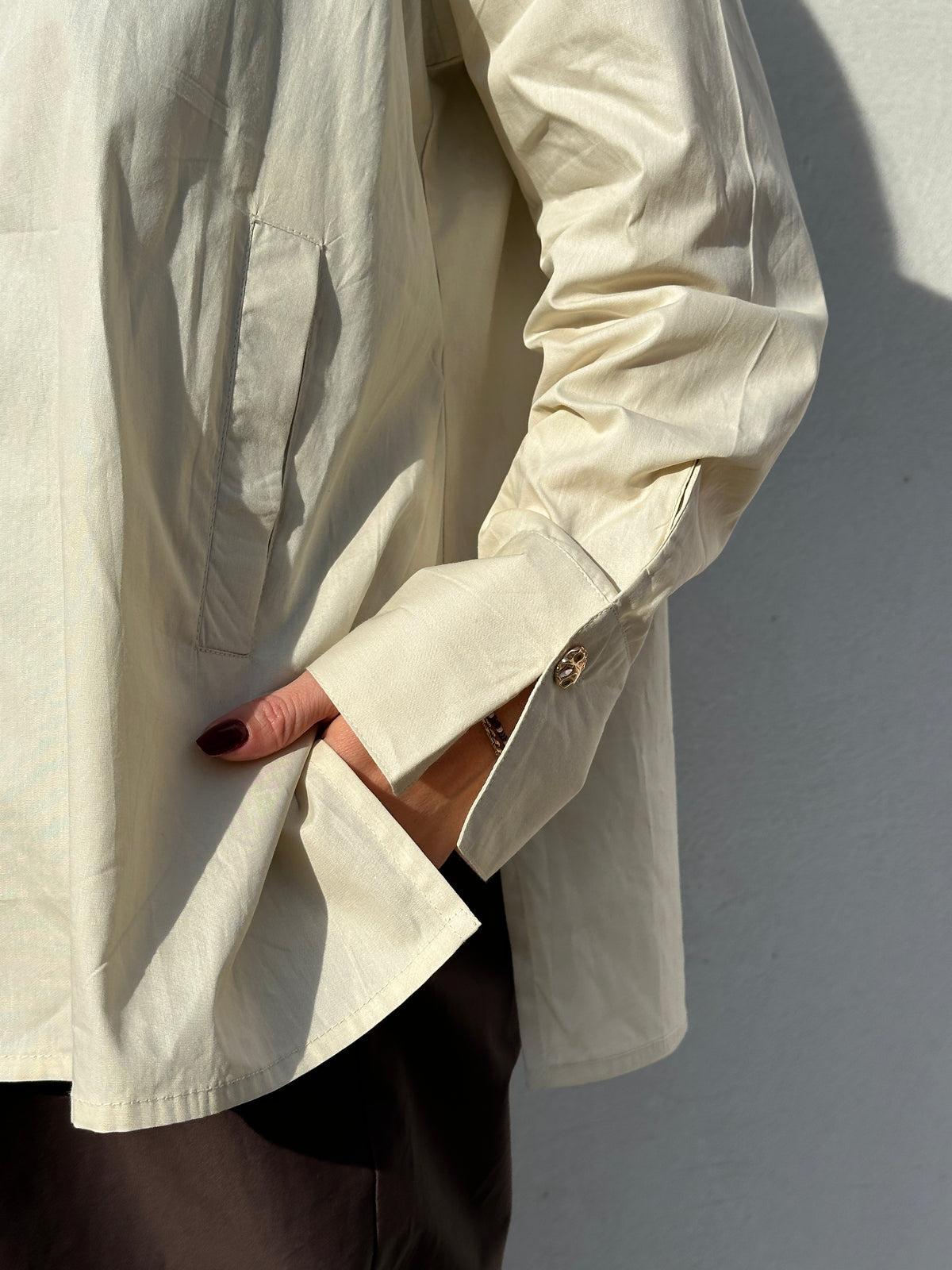 Gaspar 2607358 Loire poplin blouse beige