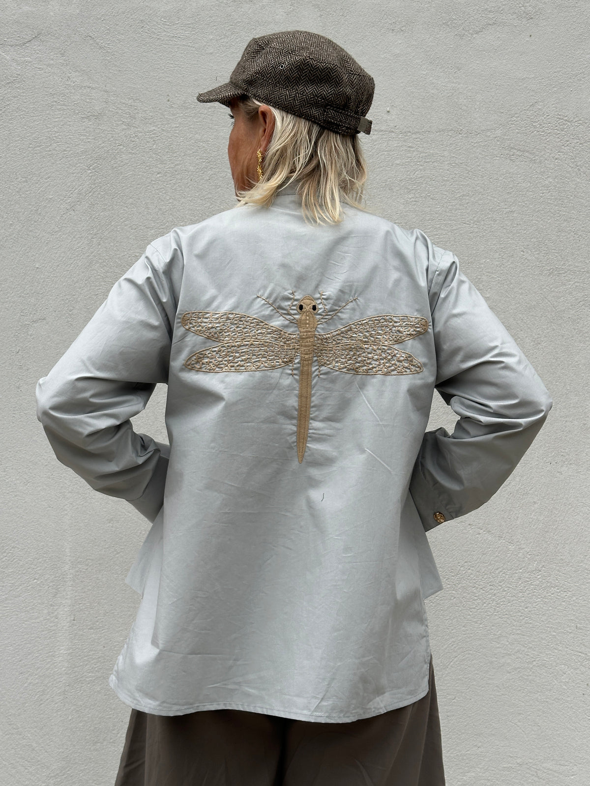 Gaspar 2607358 Loire poplin blouse light grey