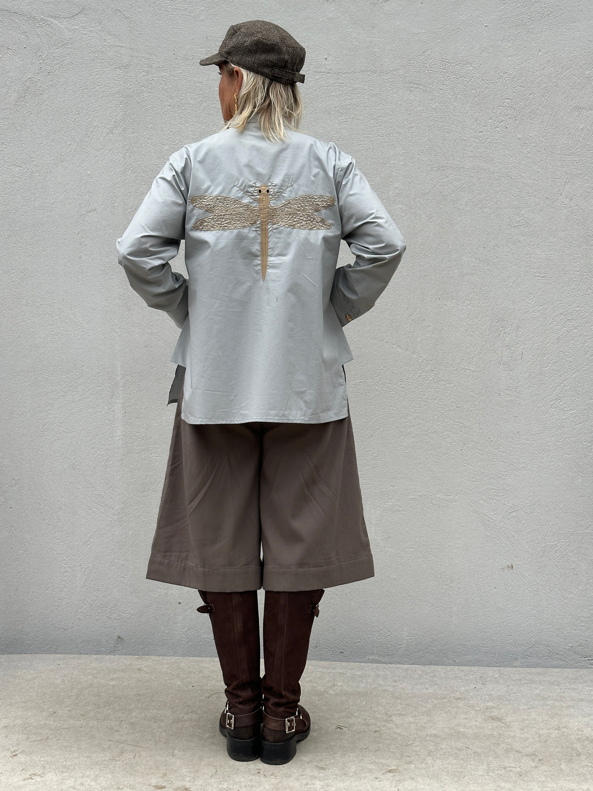 Gaspar 2607358 Loire poplin blouse light grey
