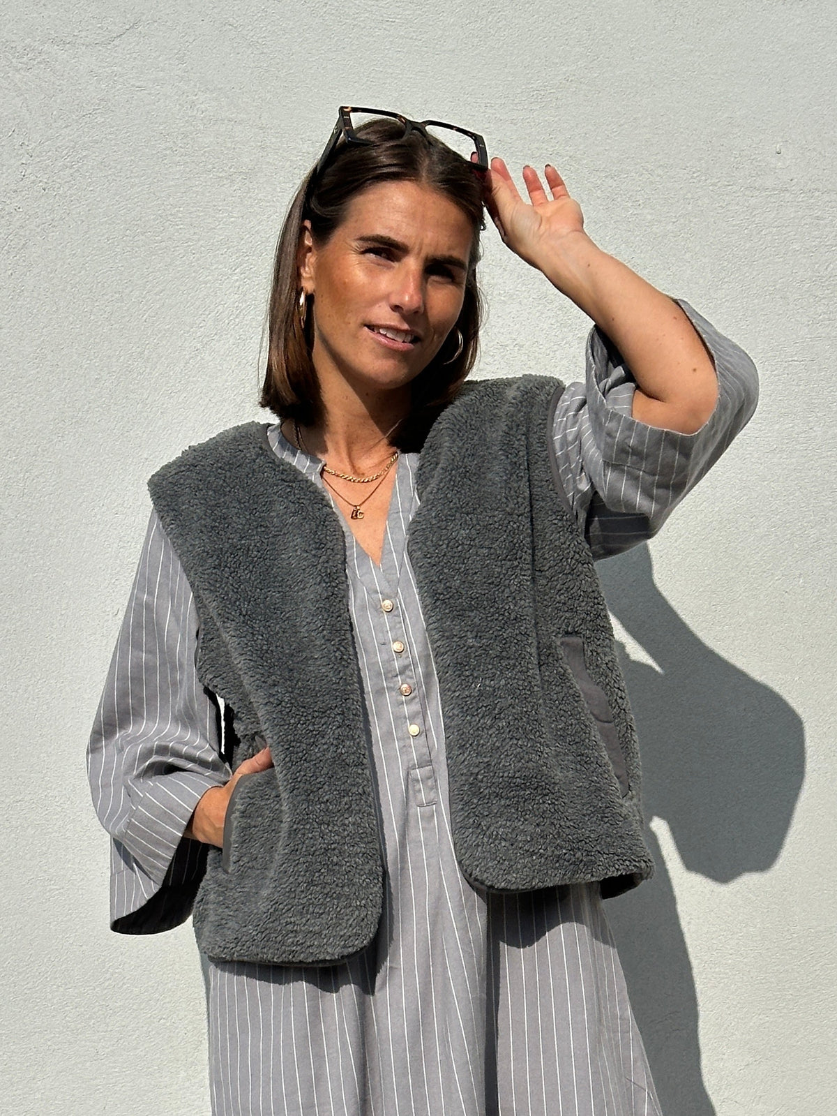 Gaspar 2607362 Duffy waistcoat grey