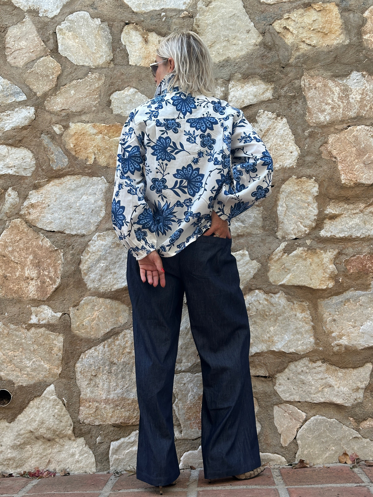 Gaspar 2607367 Aarhus shirt print blue