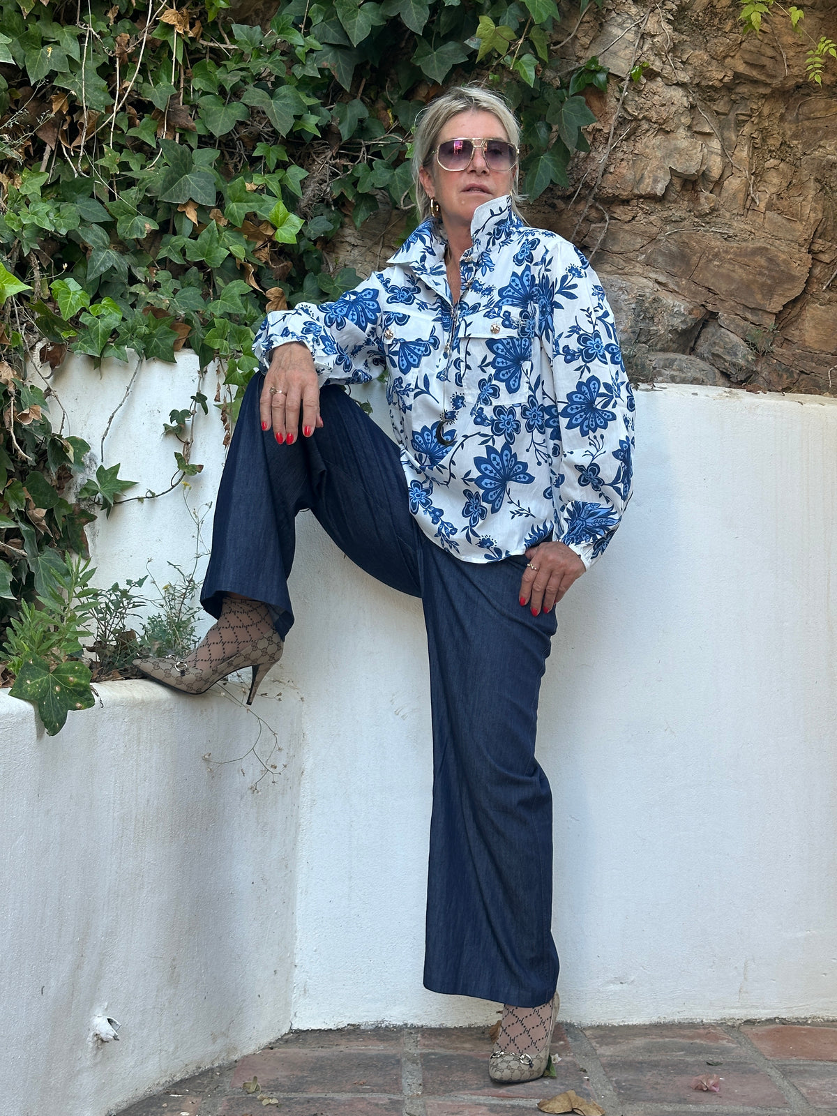 Gaspar 2607367 Aarhus shirt print blue