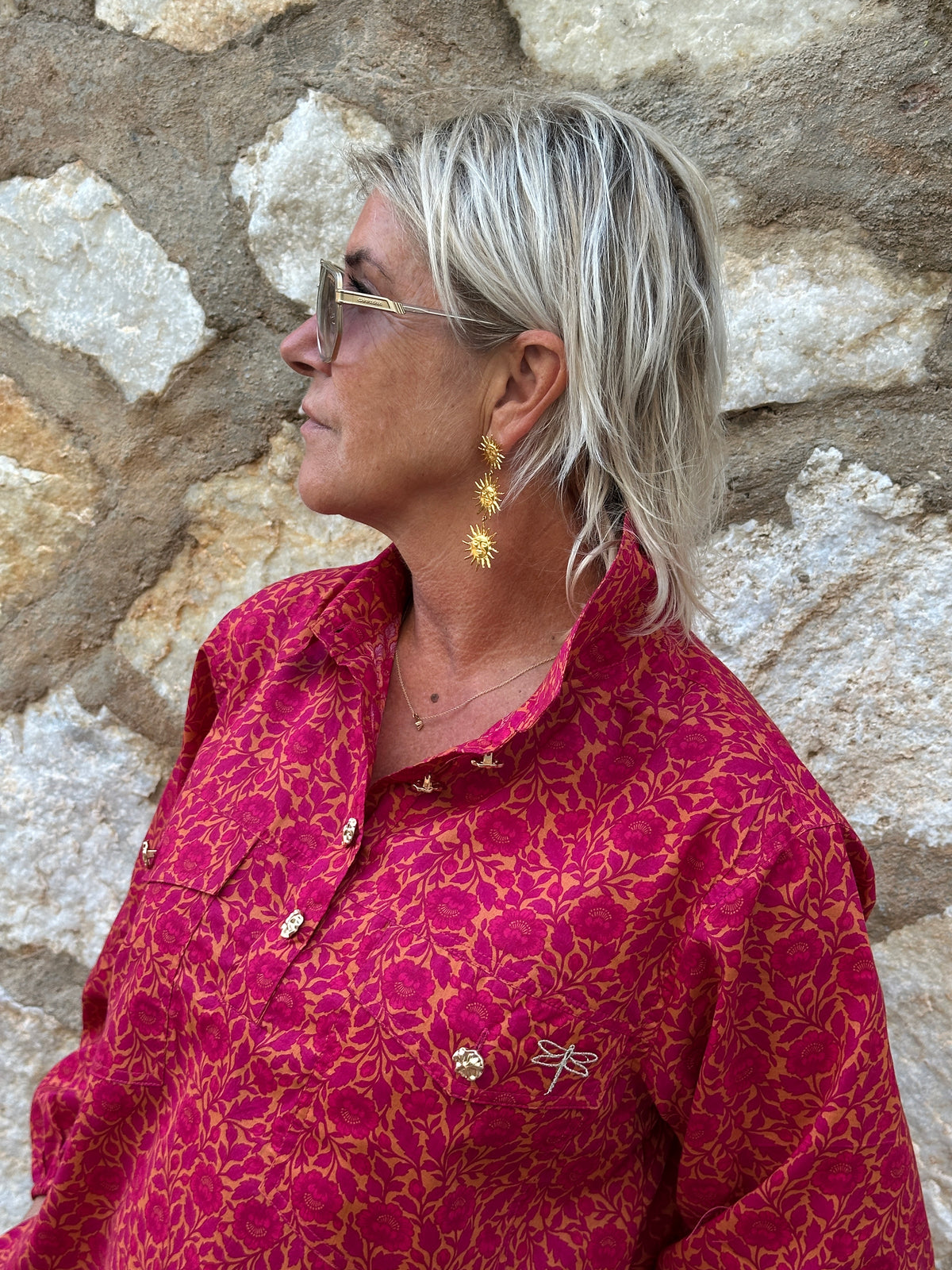 Gaspar 2607368 Aarhus shirt print flower