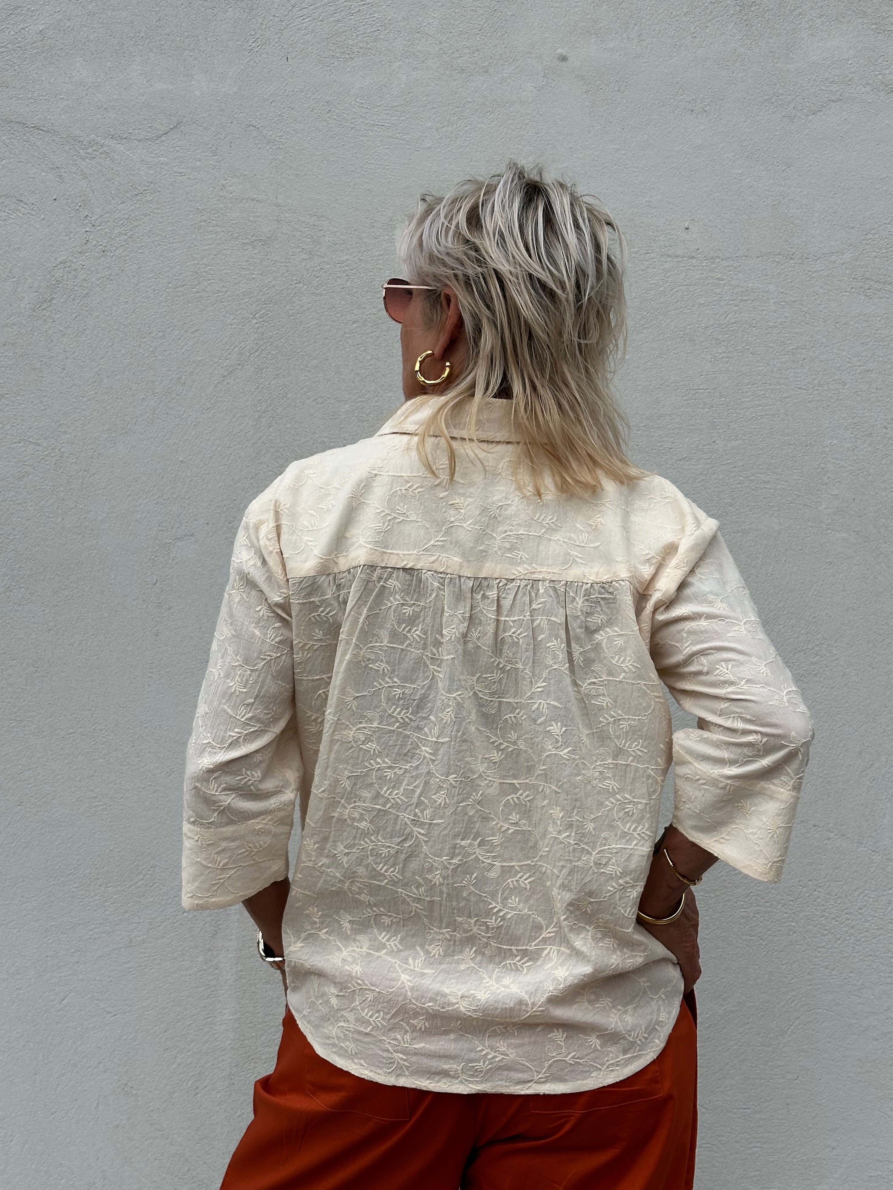 Gaspar 2607375 Vigo blouse broderi anglaise off white