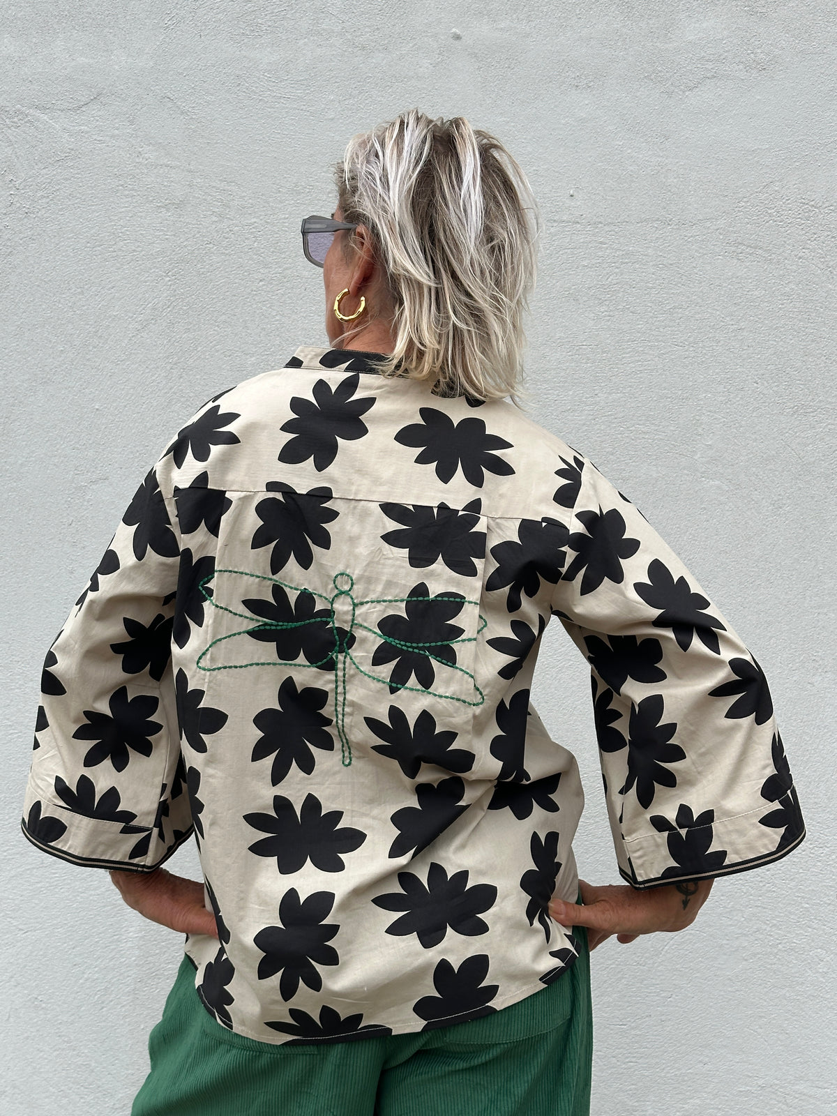 Gaspar 2607378 Mumbai flower blouse black