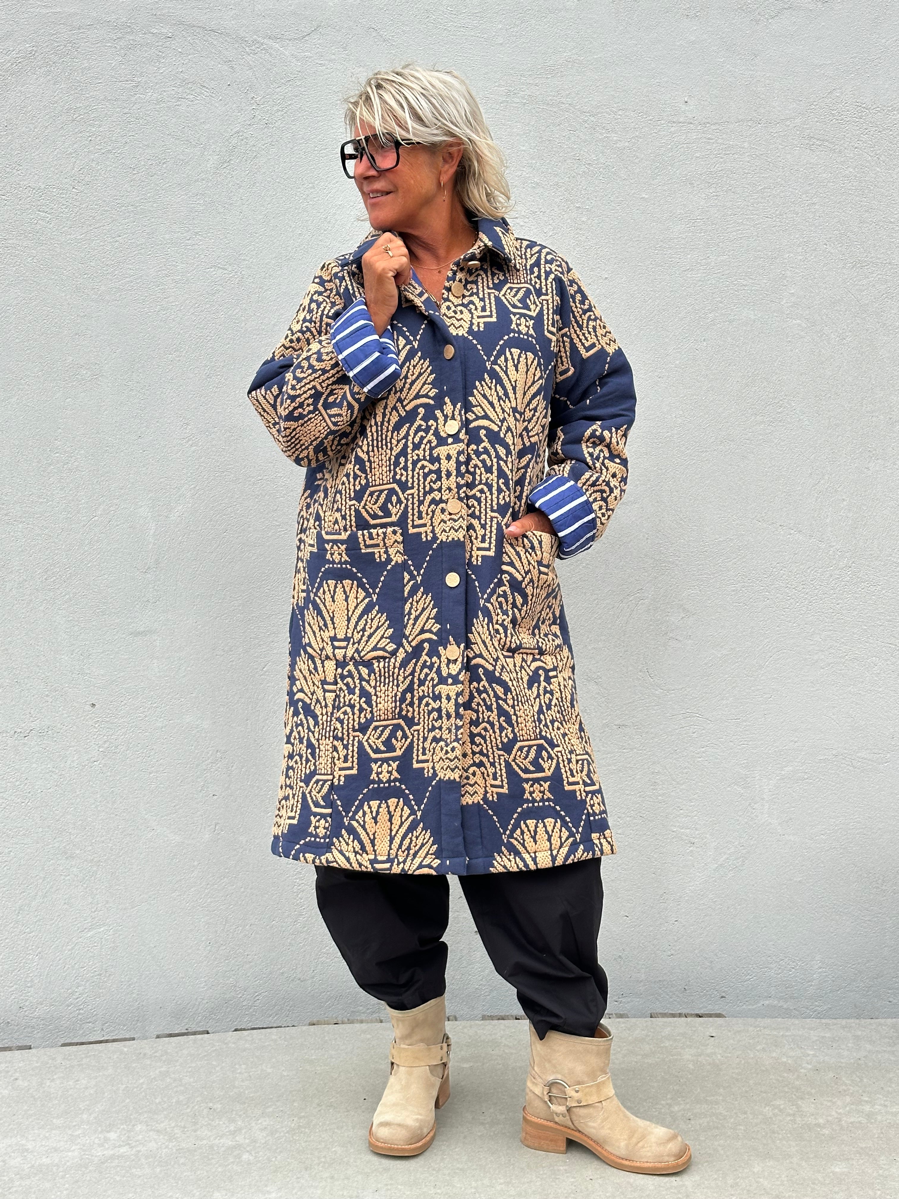 Gaspar 2607507 Bruxelles winter coat dusty blue
