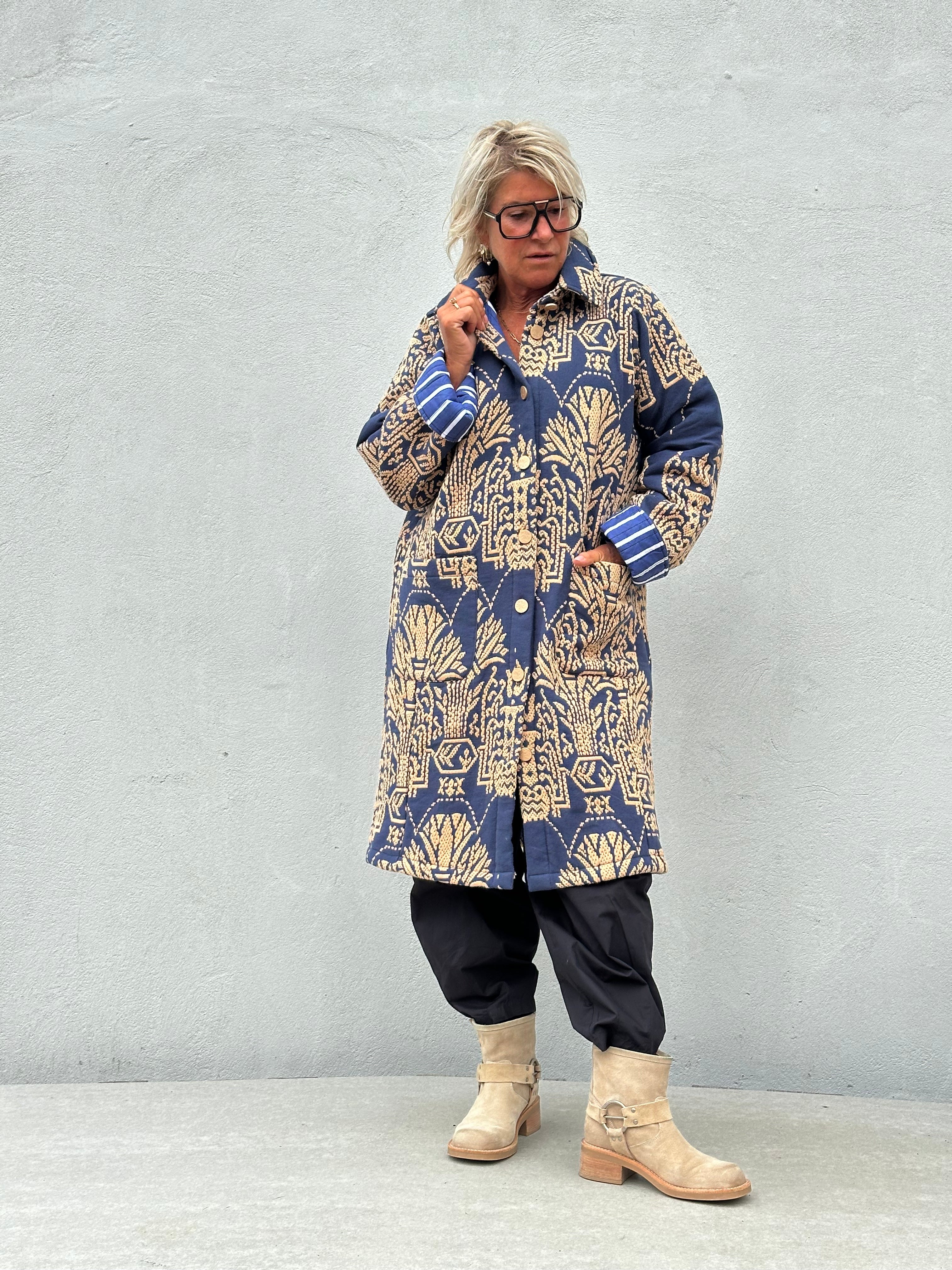 Gaspar 2607507 Bruxelles winter coat dusty blue