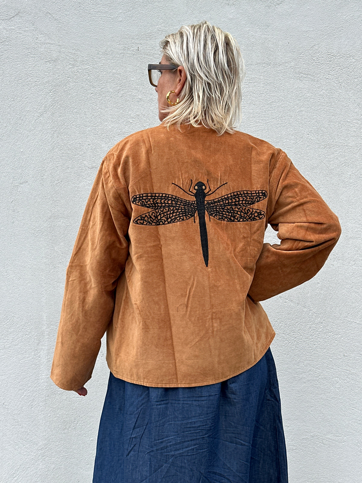 Gaspar 2607508 Utah logo velvet jacket camel