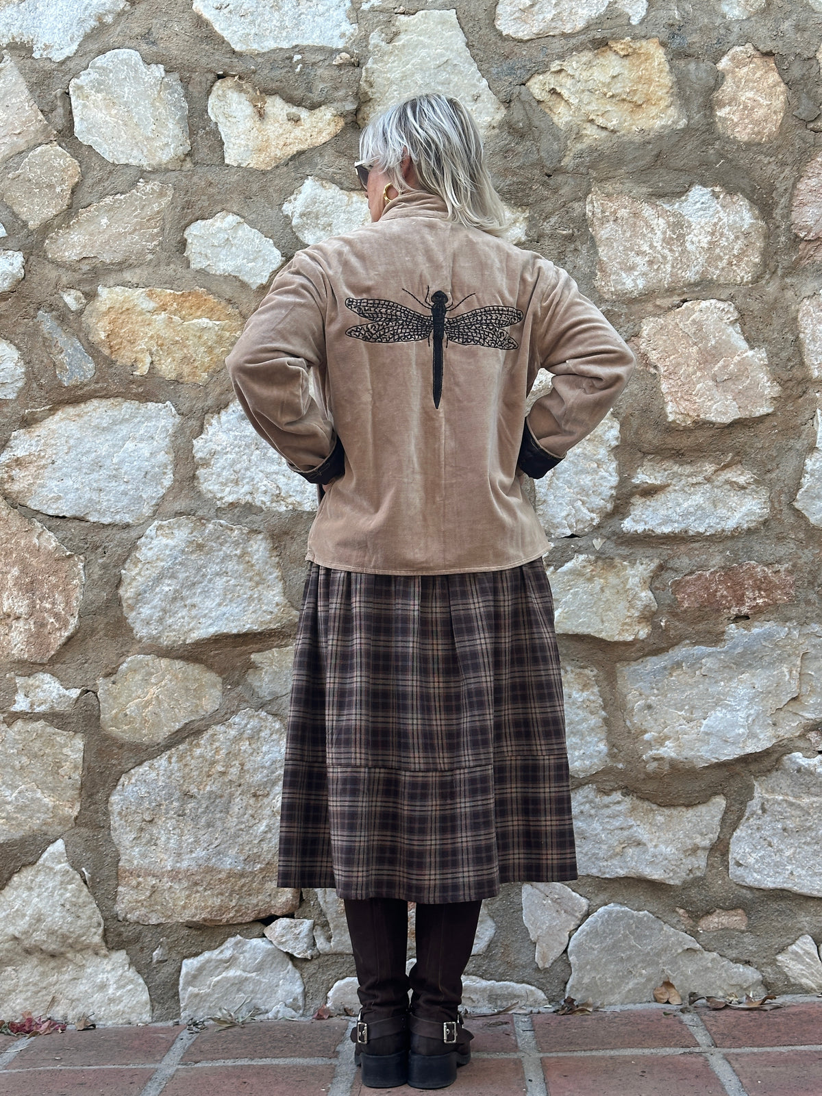 Gaspar 2607951 Vienna skirt check brown