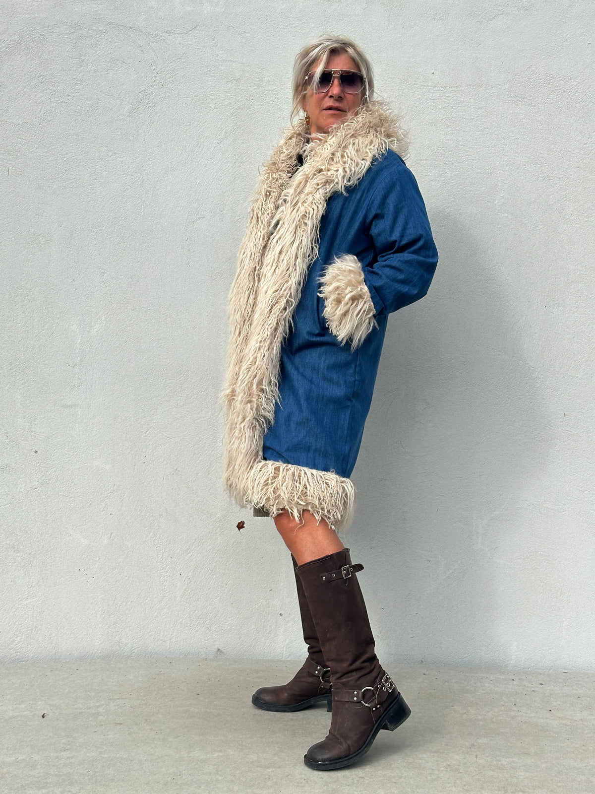 Gaspar 2607509 Boho coat blue