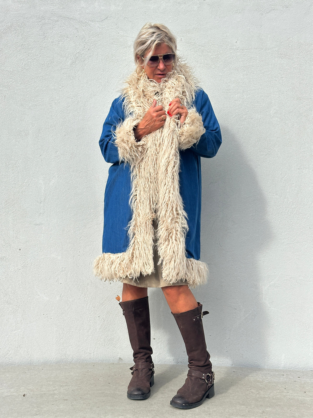 Gaspar 2607509 Boho coat blue