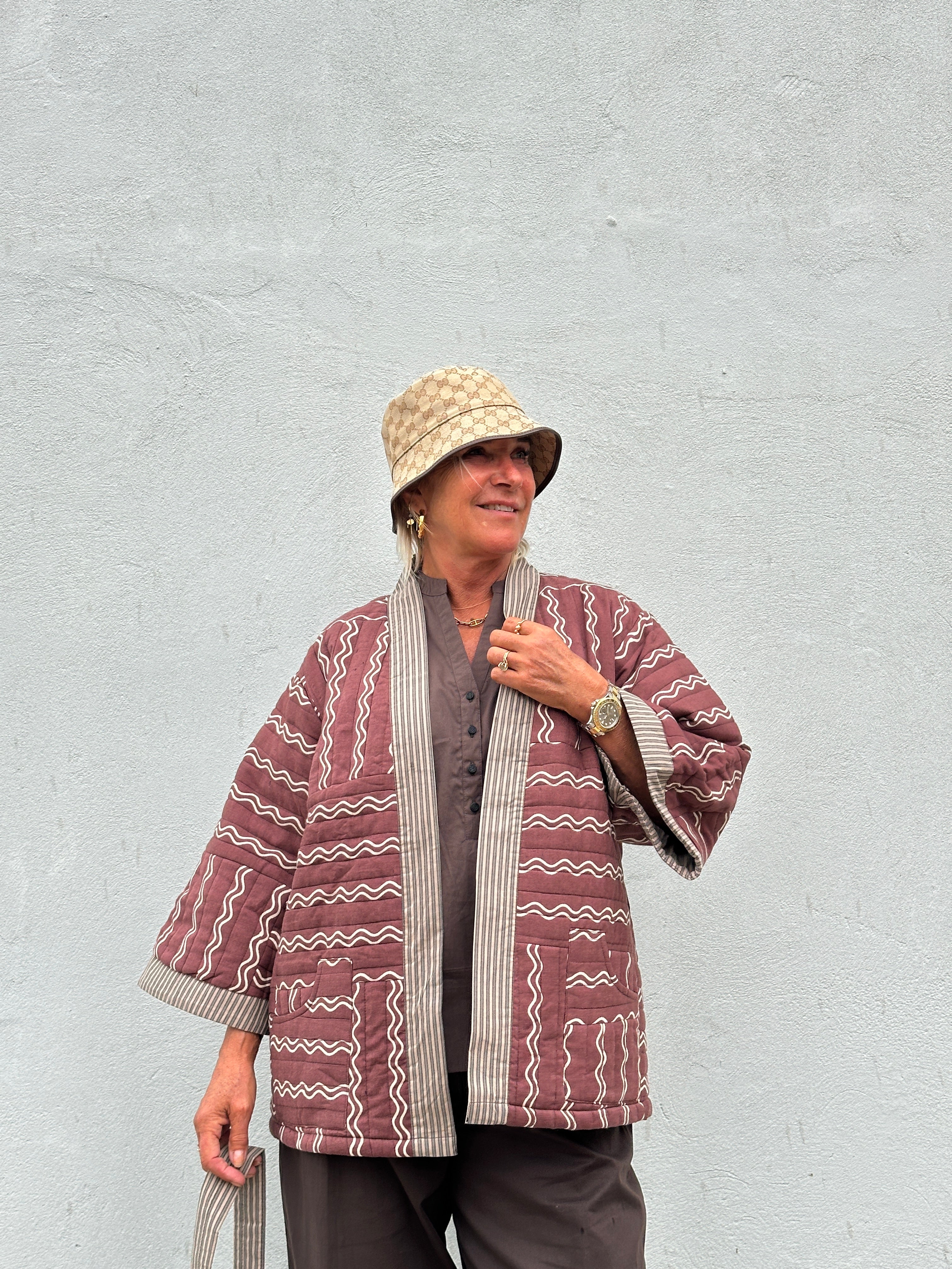 Gaspar 2607511 Tibet short quilt jacket brown