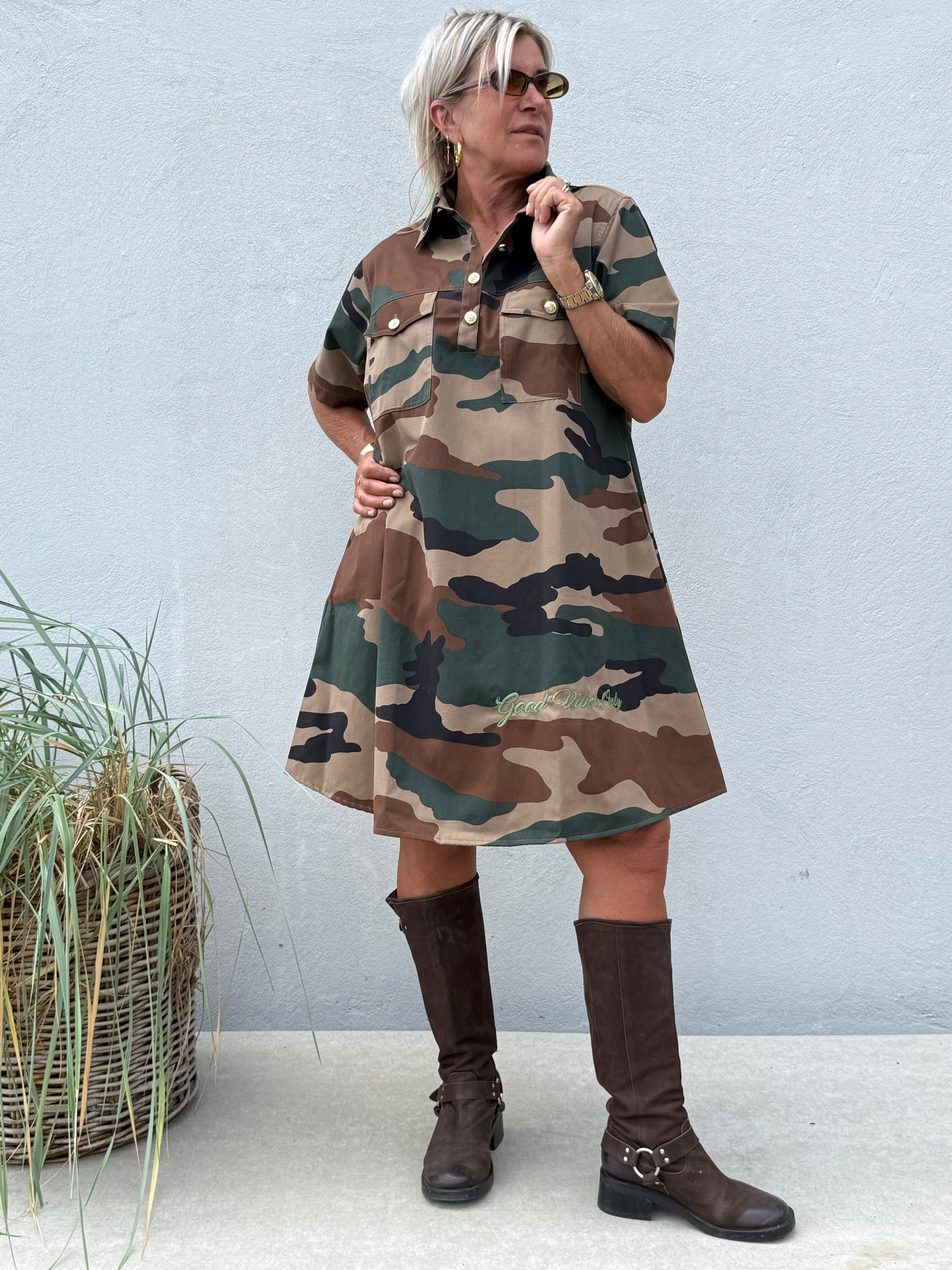 Gaspar 2607700 Nice Camo dress khaky