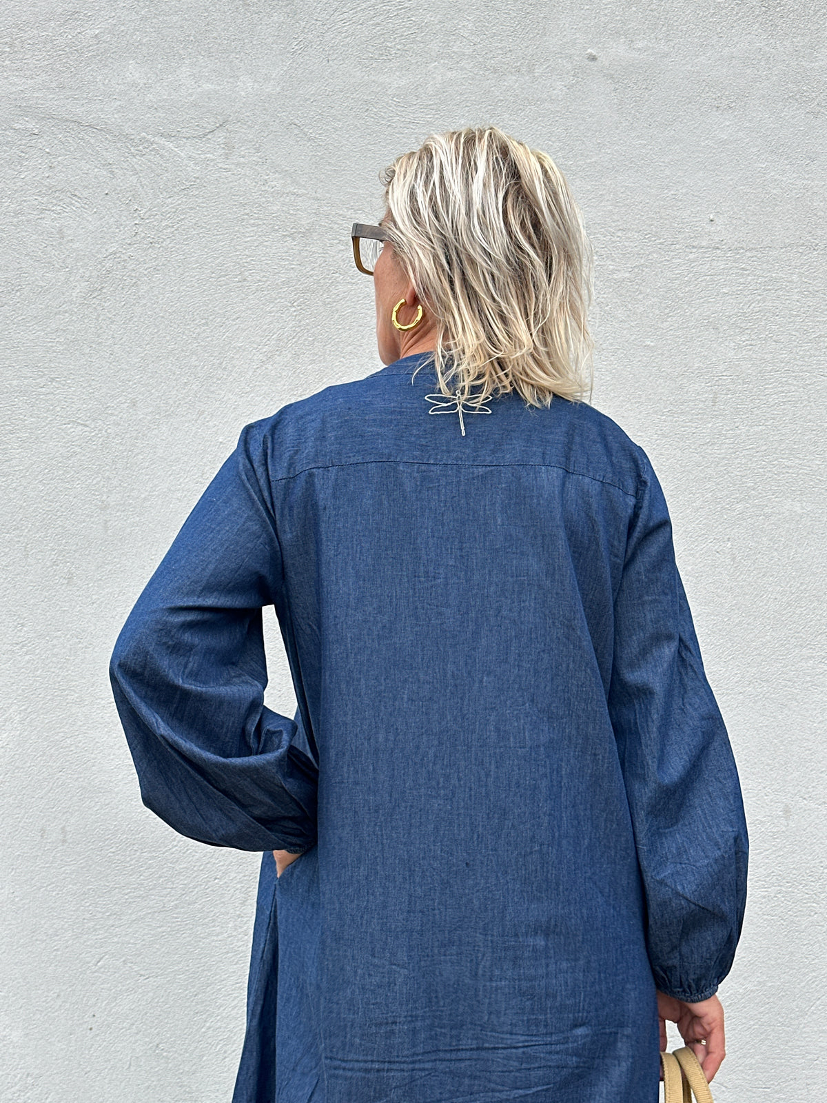 Gaspar 2607705 Luna denim zip dress blue