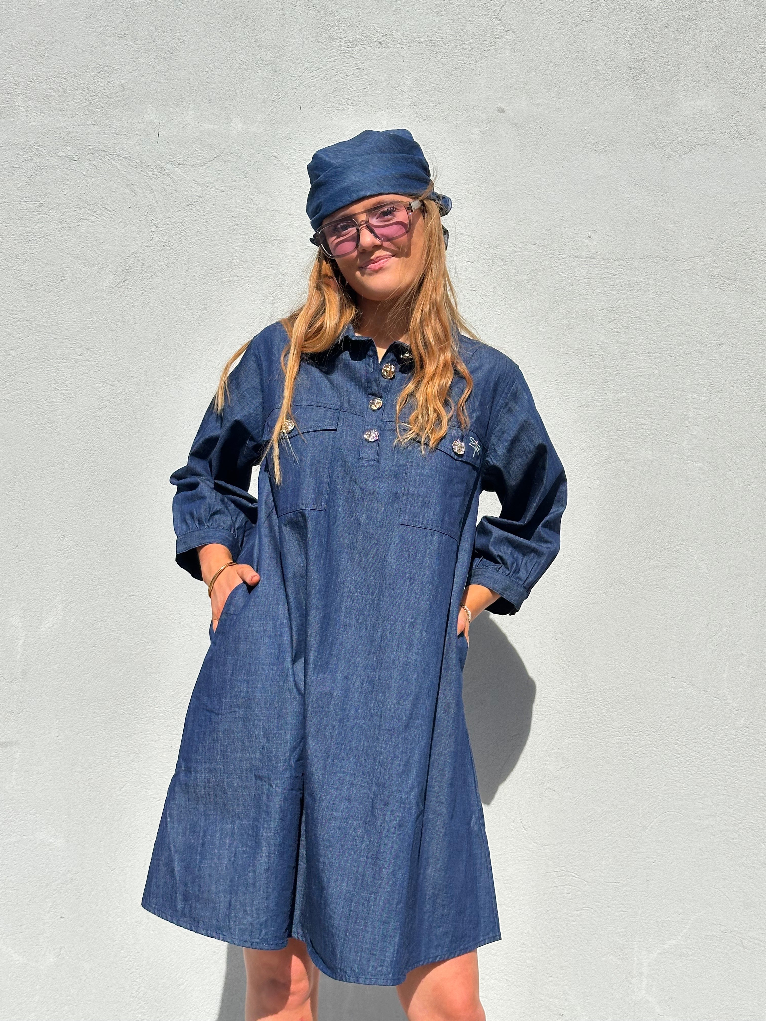 Gaspar 2607712 Nice Denim dress blue