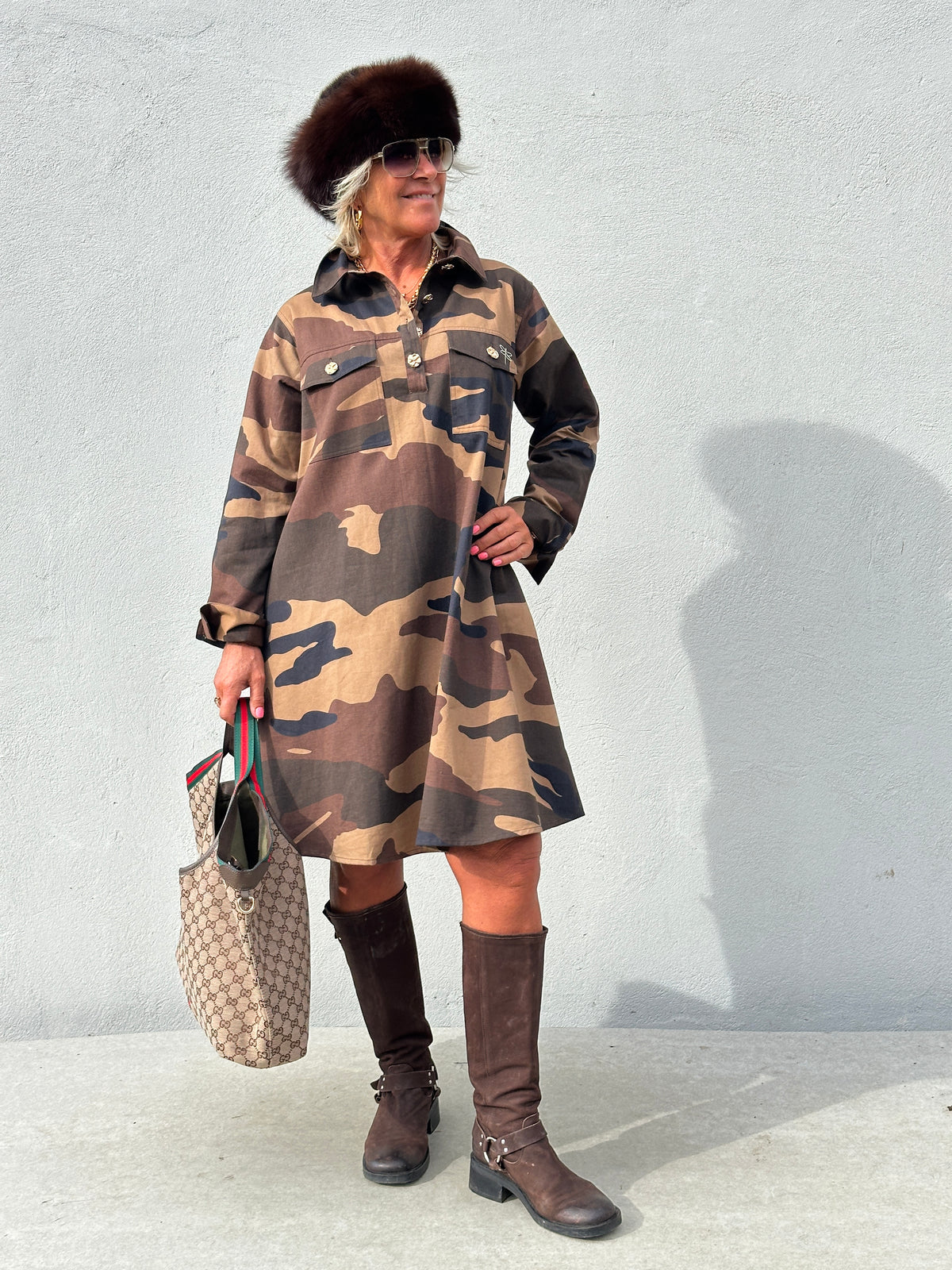 Gaspar 2607721 Nice Camo dress brown