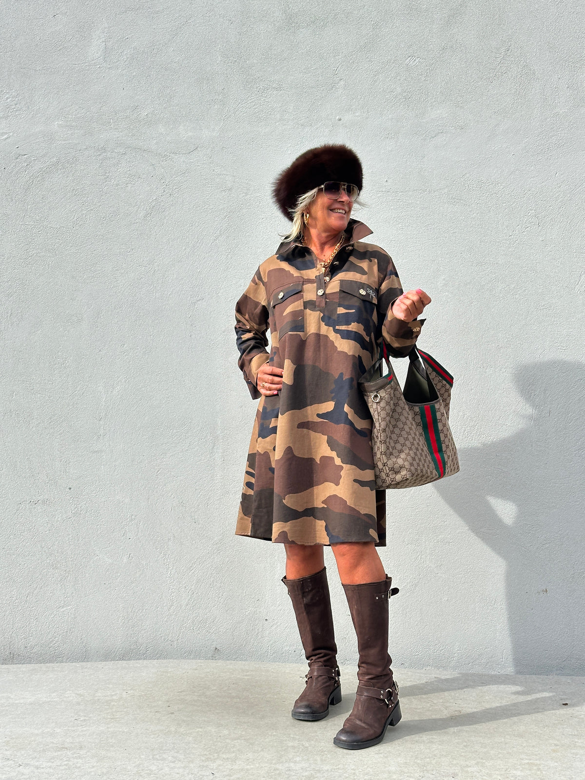 Gaspar 2607721 Nice Camo dress brown