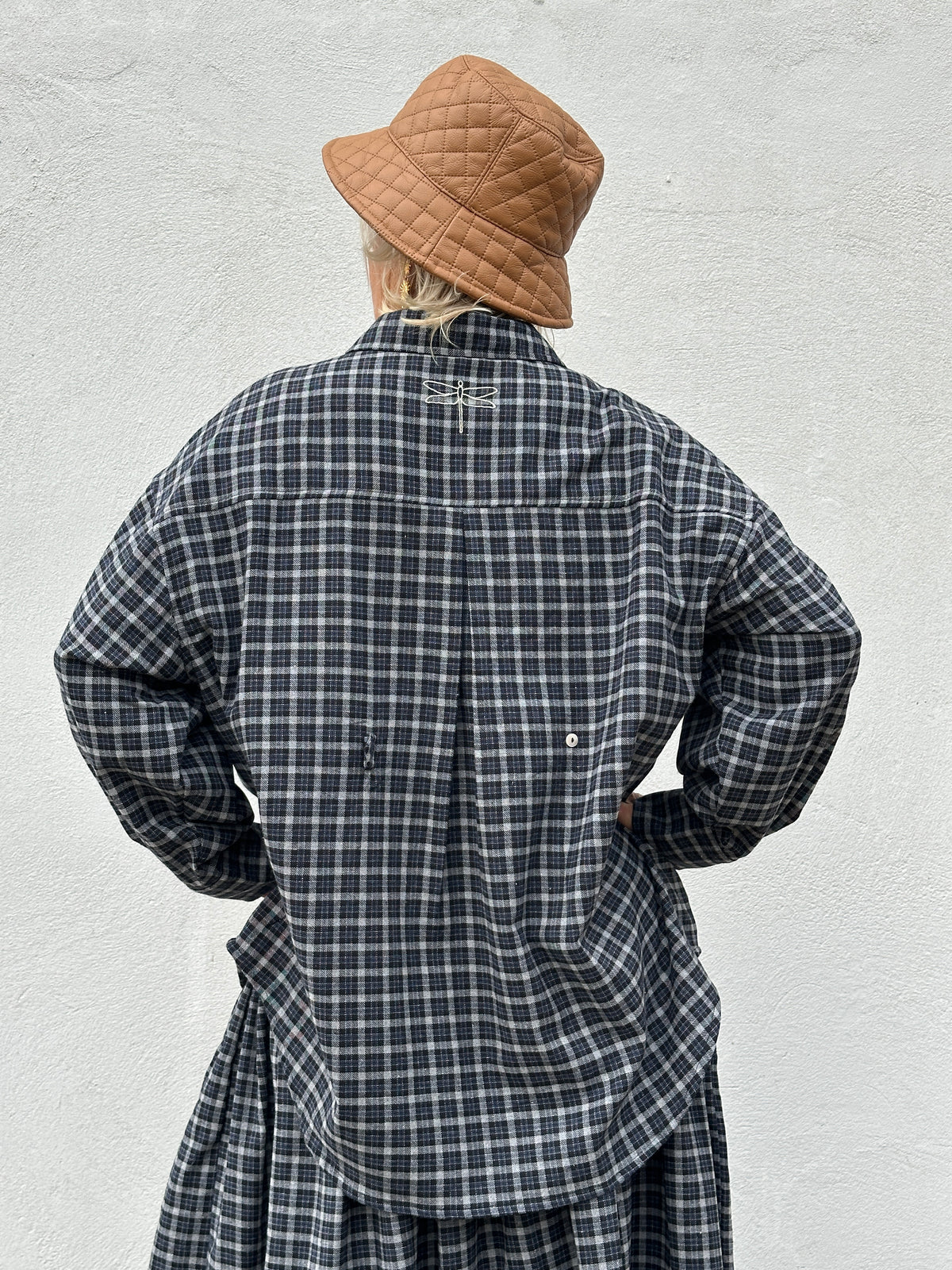 Gaspar 2607748 Sevilla check shirt dark blue