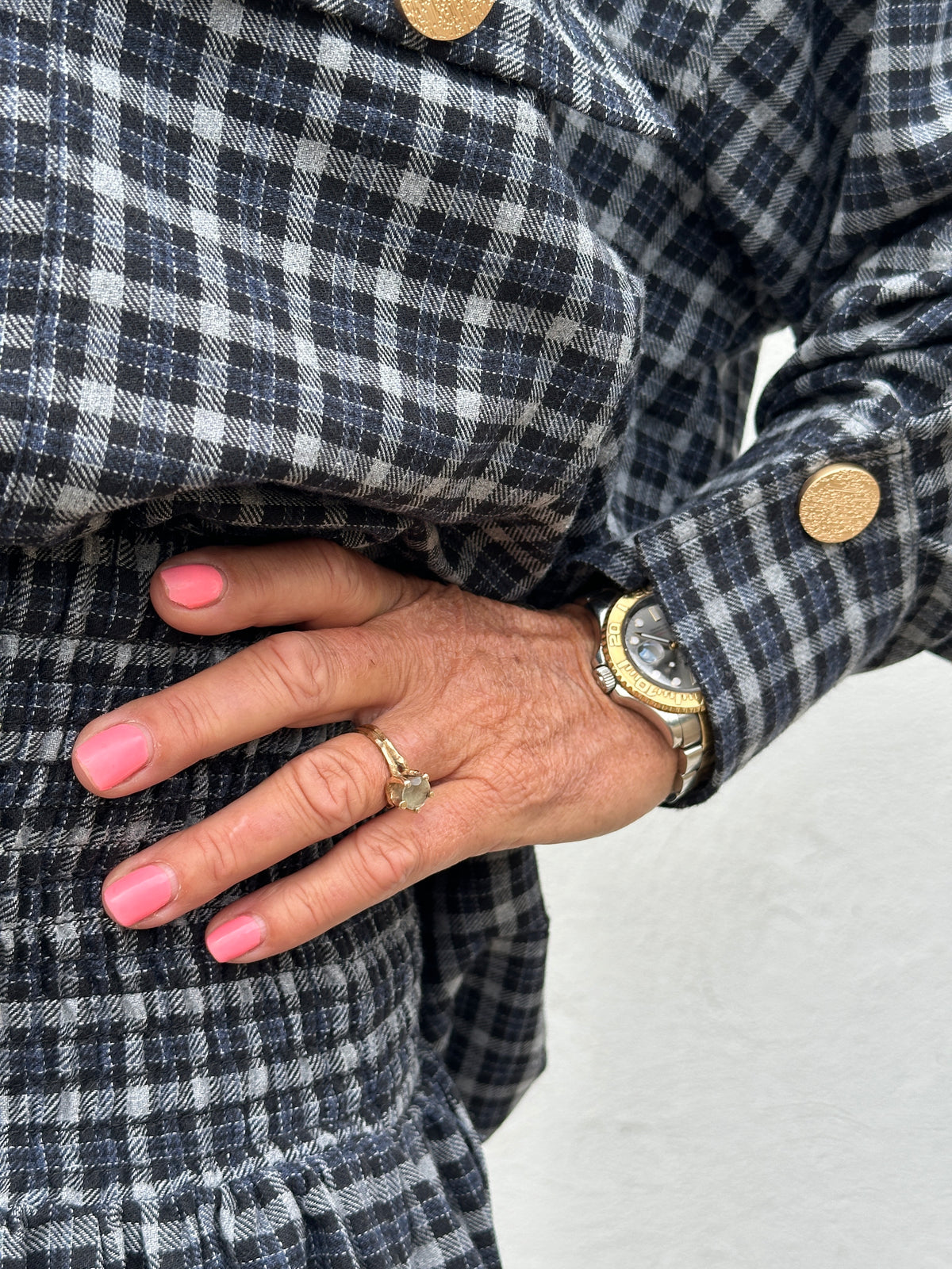 Gaspar 2607748 Sevilla check shirt dark blue