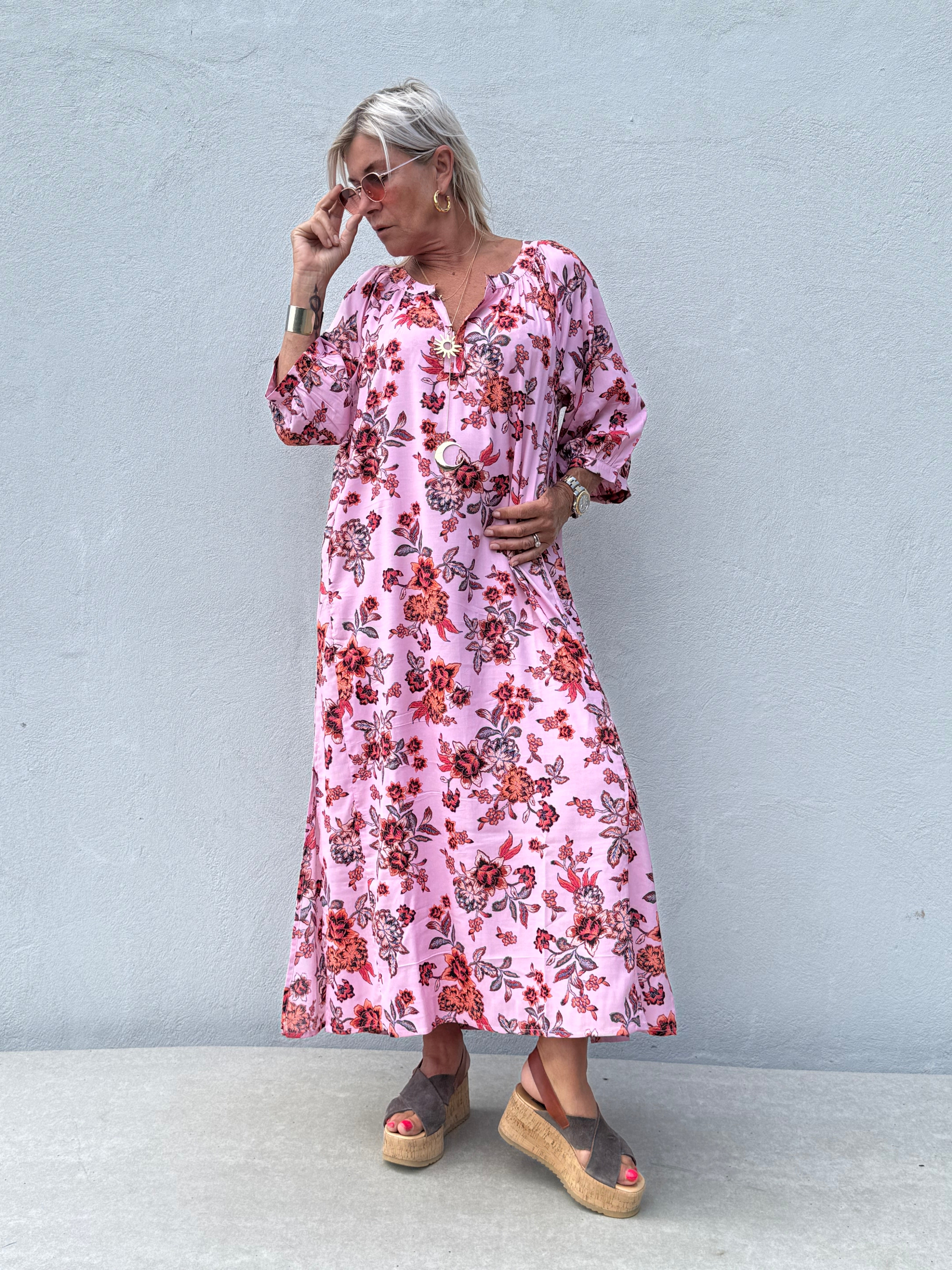 Gaspar 2607779 Athen dress flower print rose