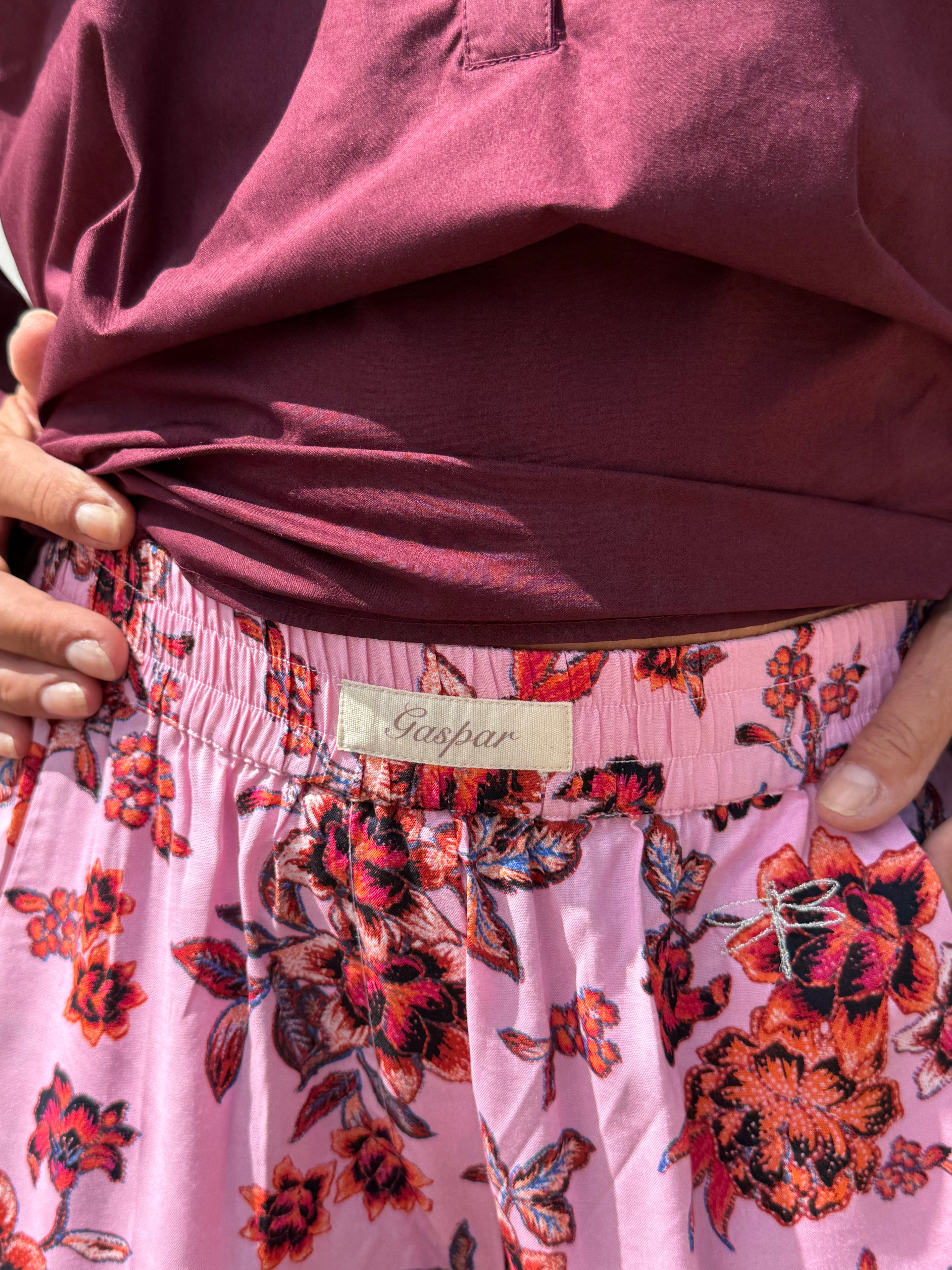 Gaspar 2607912 Houston pant wide flower rose