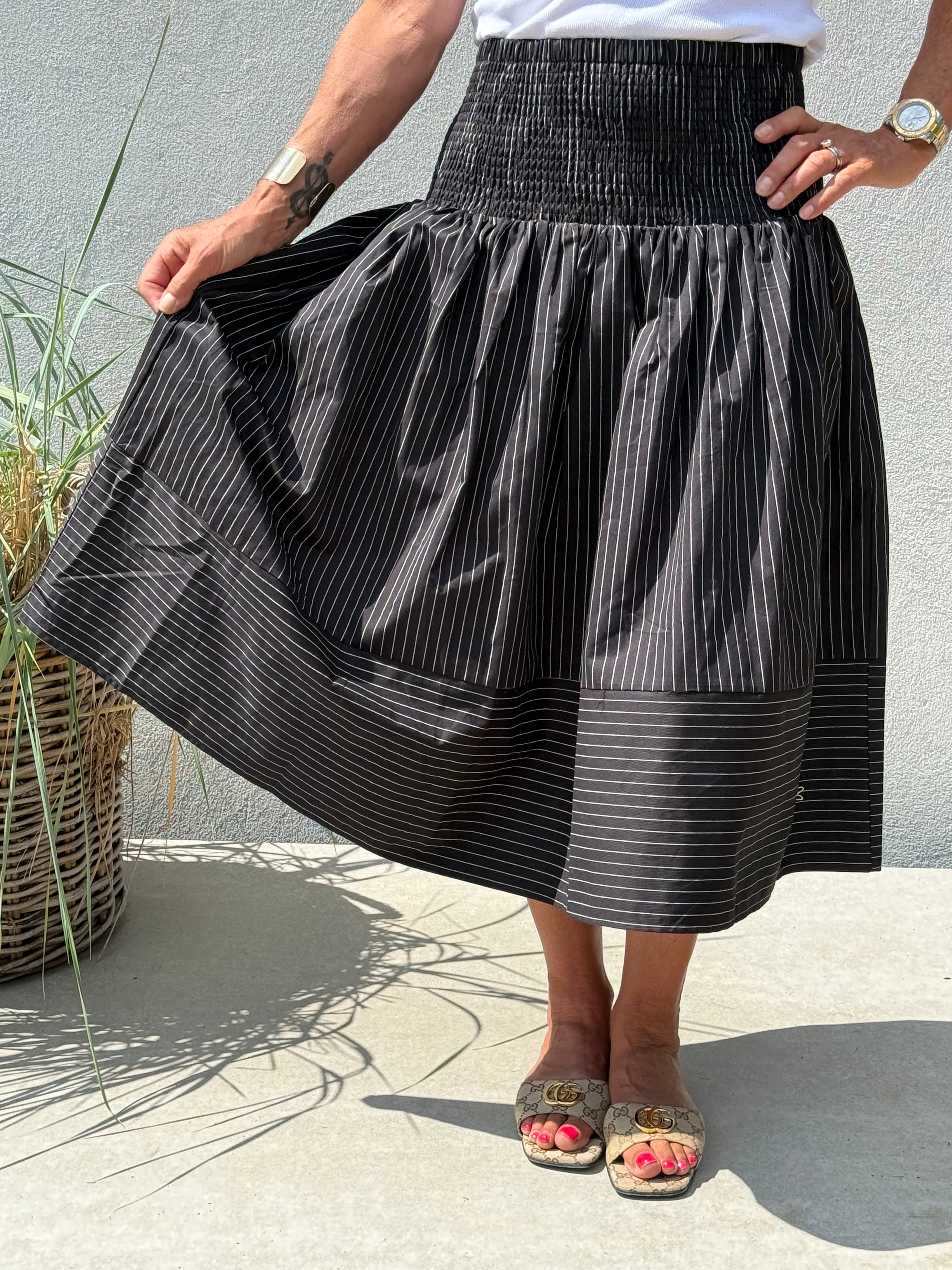 Gaspar 2607915 Vienna skirt stripe black