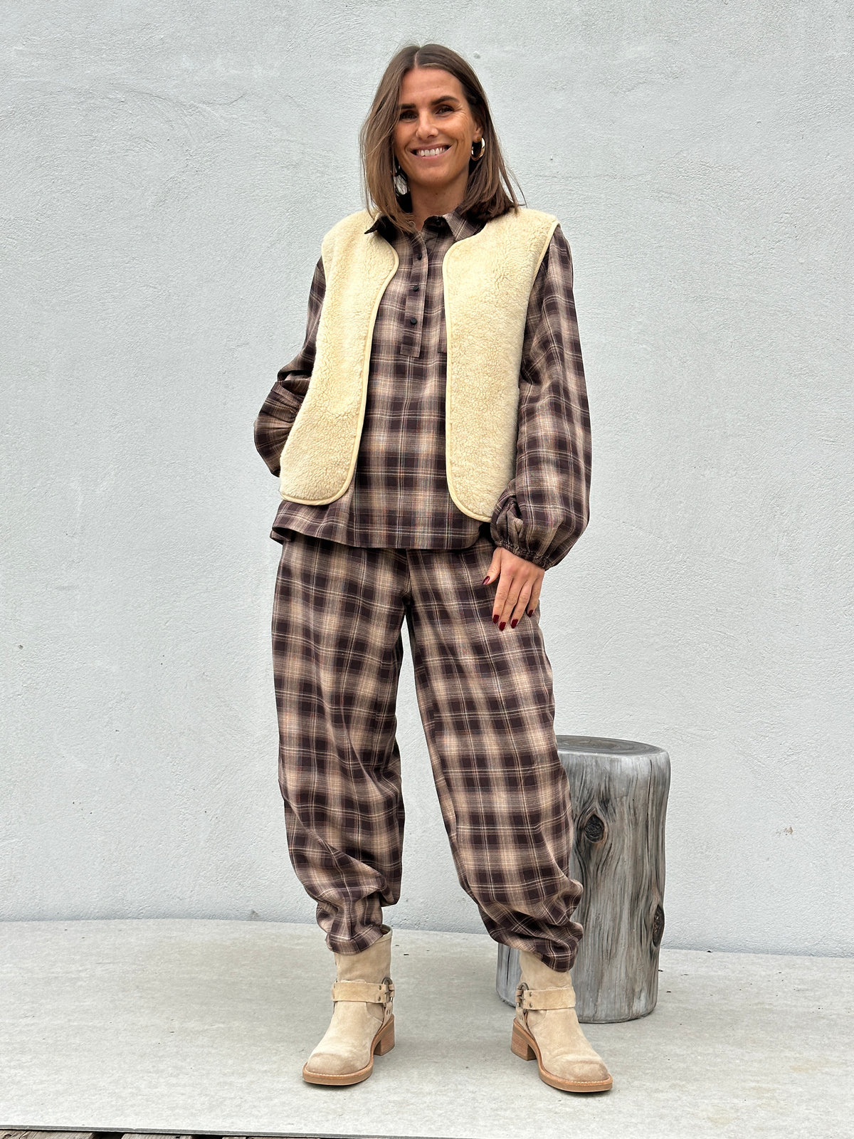 Gaspar 2607923 Colorado pants check brown